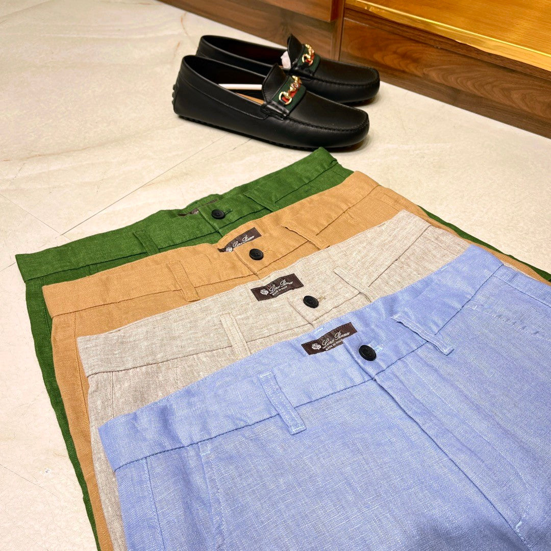 Men's Summer Fashion Retro Solid Linen Multi Pocket Casual Fit Workwear Shorts Ngvp #8512