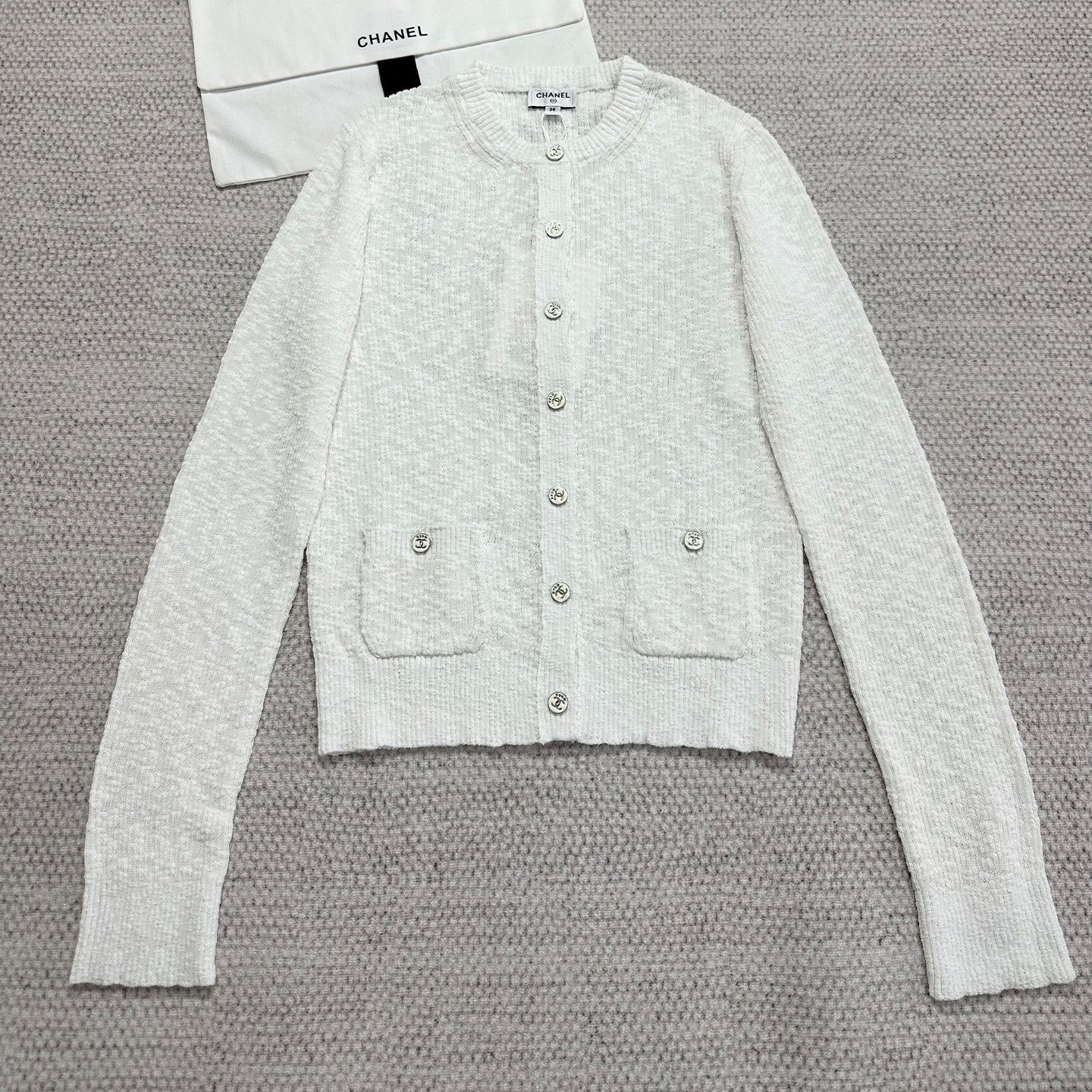 Women's Spring/Autumn Cotton Round Neck Single Button Plain Pocket Long Sleeve Knitted Cardigan Ngvp #2283