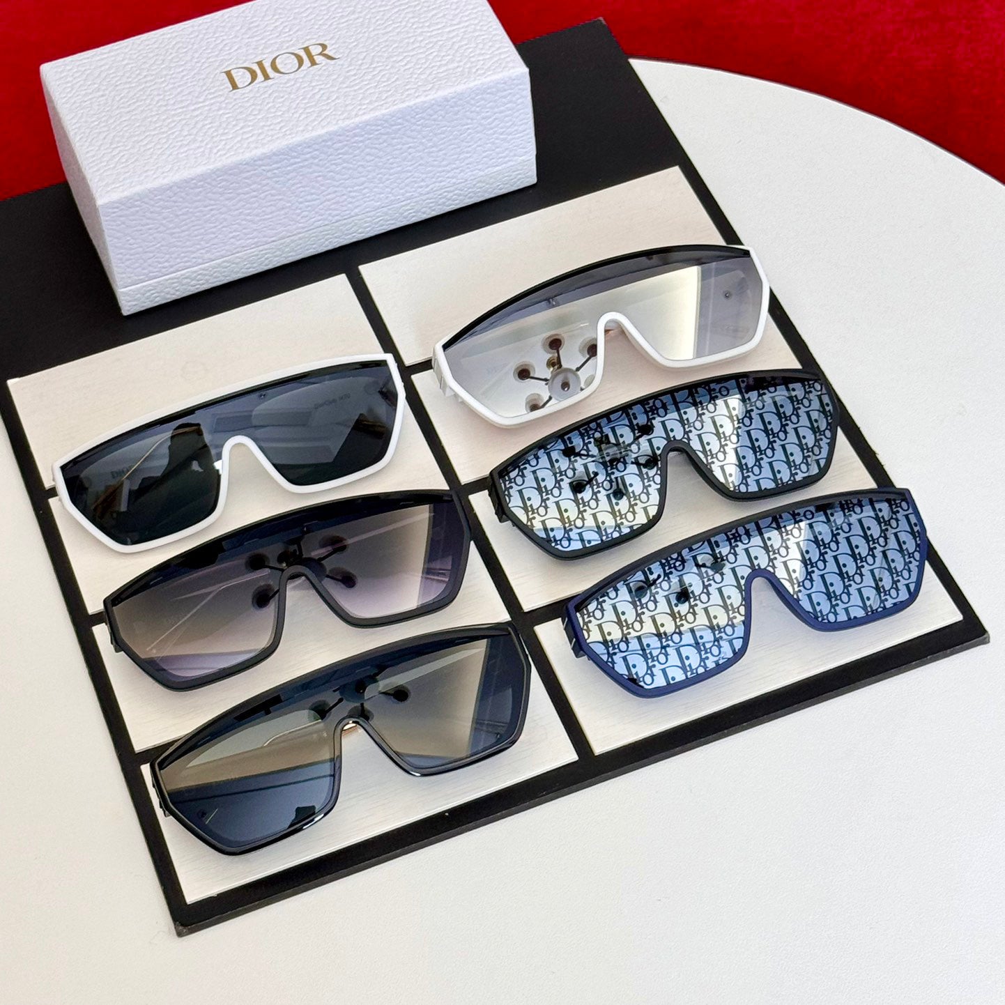 Club M7u Sunglasses Women's Summer Solid Color Logo Square Casual Glasses #73218