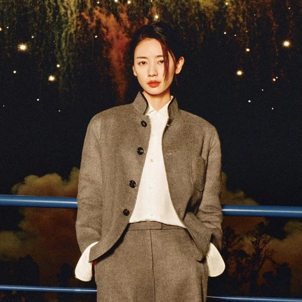 Women's Fall And Winter Retro Collar Single-breasted Wool Suit Fashion Casual Jacket  Ngvp #8944