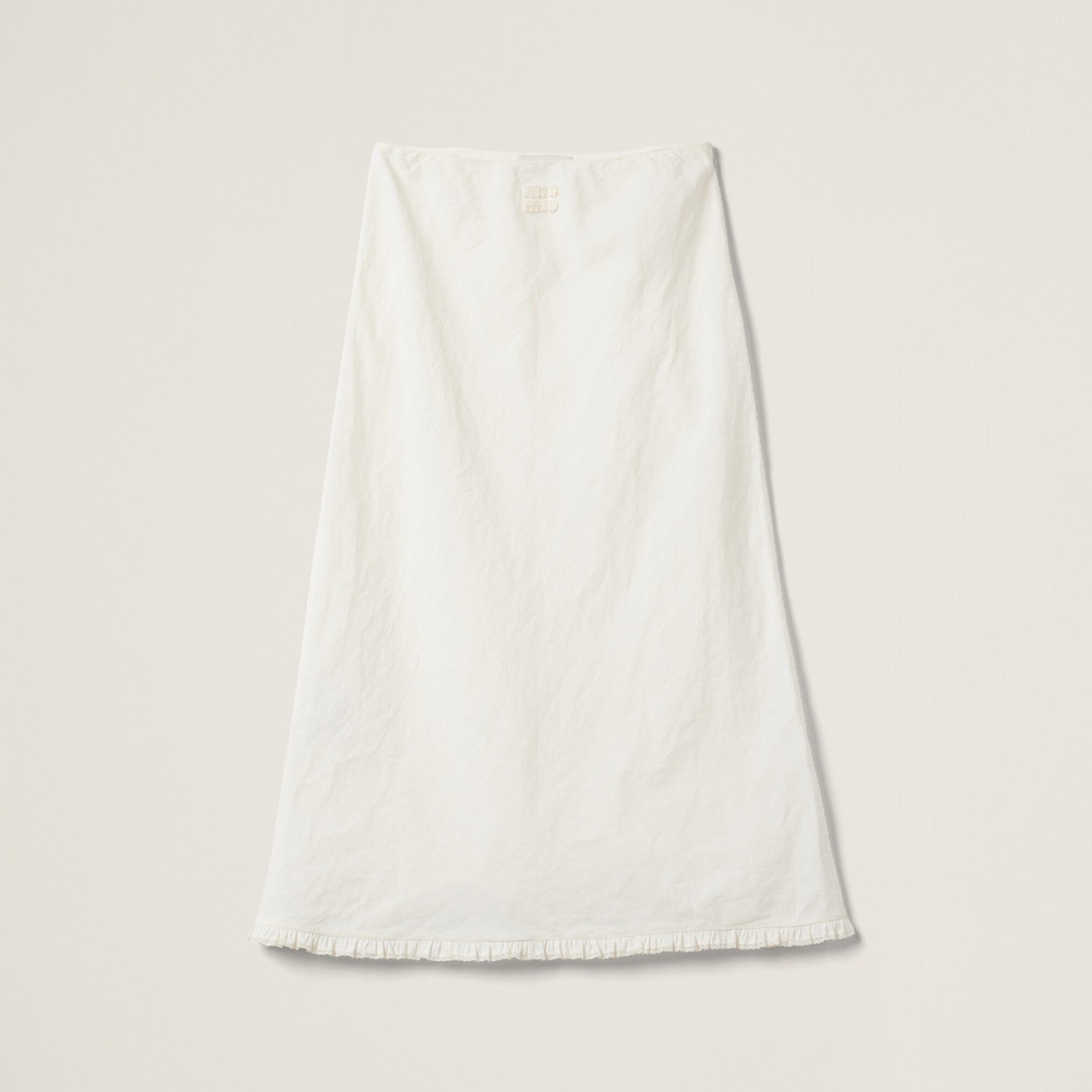 Women's Summer White Round Neck Short Sleeveless Vest Embroidered Logo Casual Long Dresses Skirt Set Suit #72317