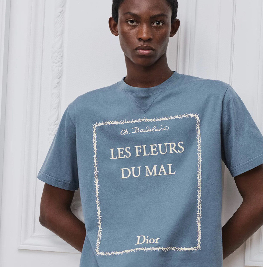 Men's & Women's Embroidered Logo Crew Neck Short-Sleeved T-Shirt #194218