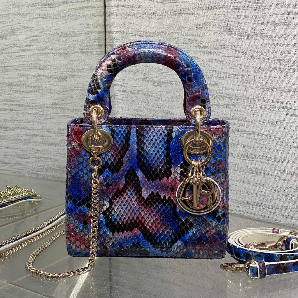 CD Lady Women's Solid Color Metal Pendant Detachable Chain Shoulder Strap Snake Skin Single Shoulder Crossbody Handbag Bag Bags #77722