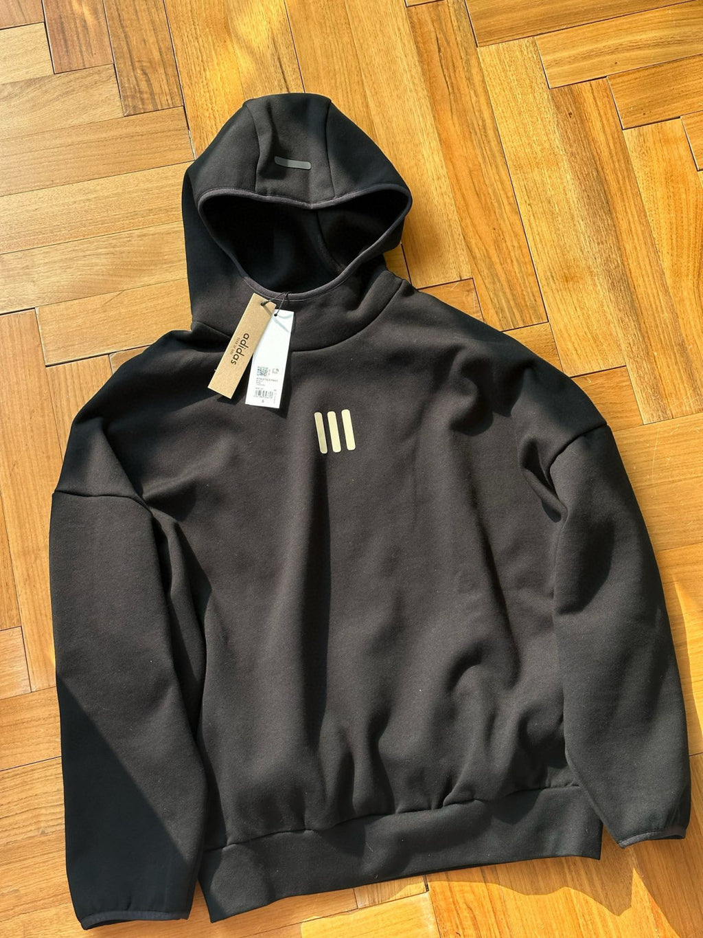 x Men's and Women's Spring and Autumn Black Casual Sports Hooded Sweatshirt Pullover Pants Suit Set #97924