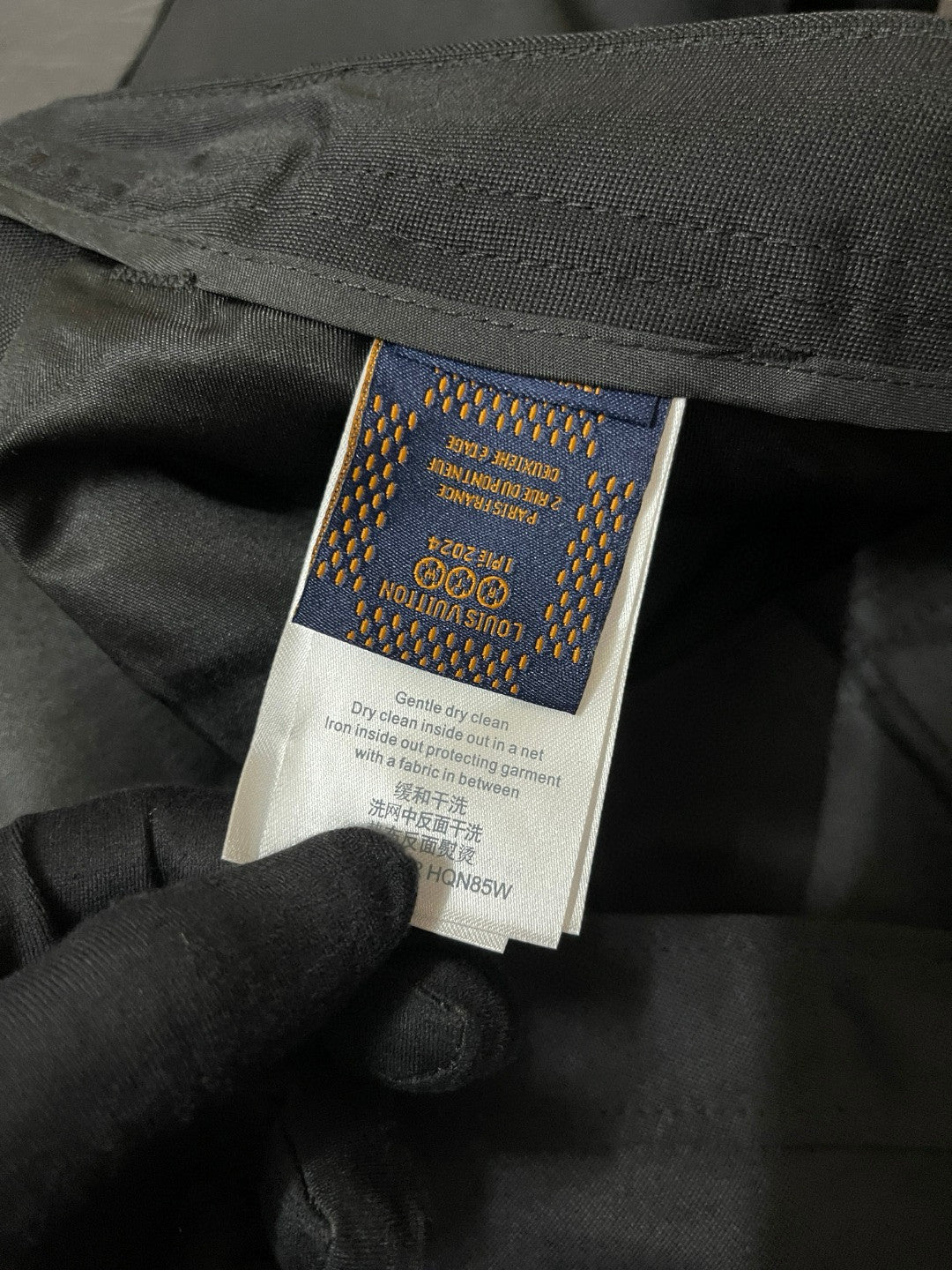 Men's Fashion Classic Solid Color Sheepskin Wool Embroidered Work Pants #78828