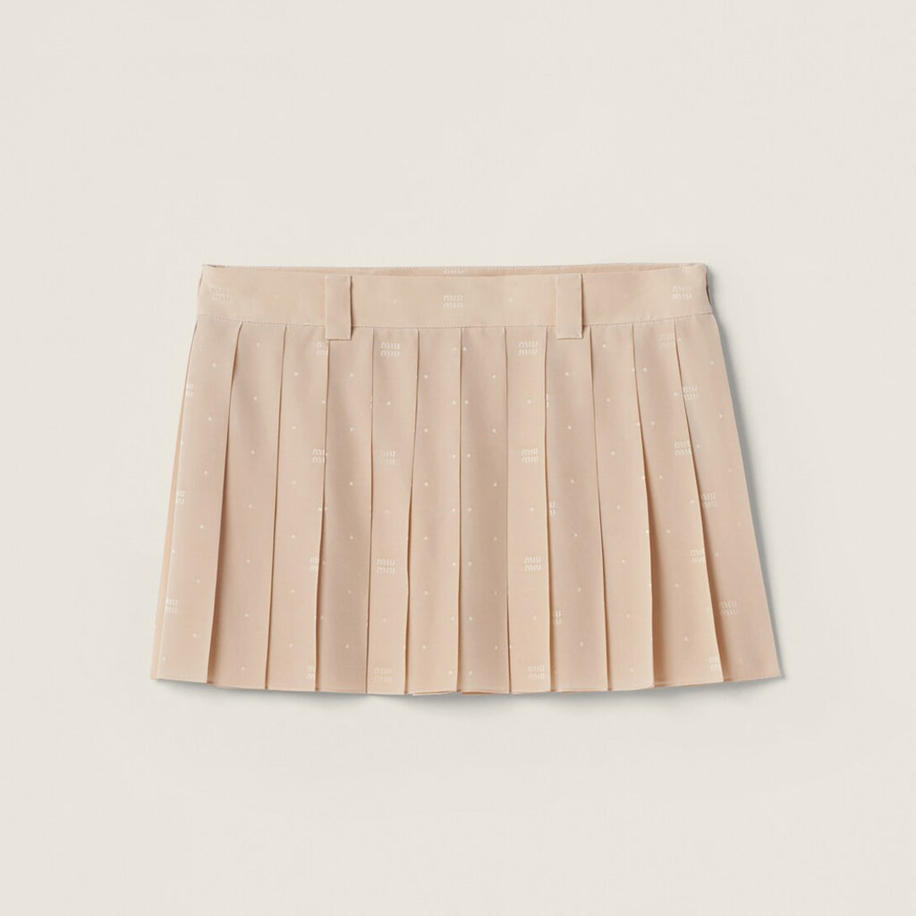 Women's Spring/Summer Dark Logo Khaki Single Breasted Long Sleeve Shirt Pleated Short Skirt Set Suit #72378