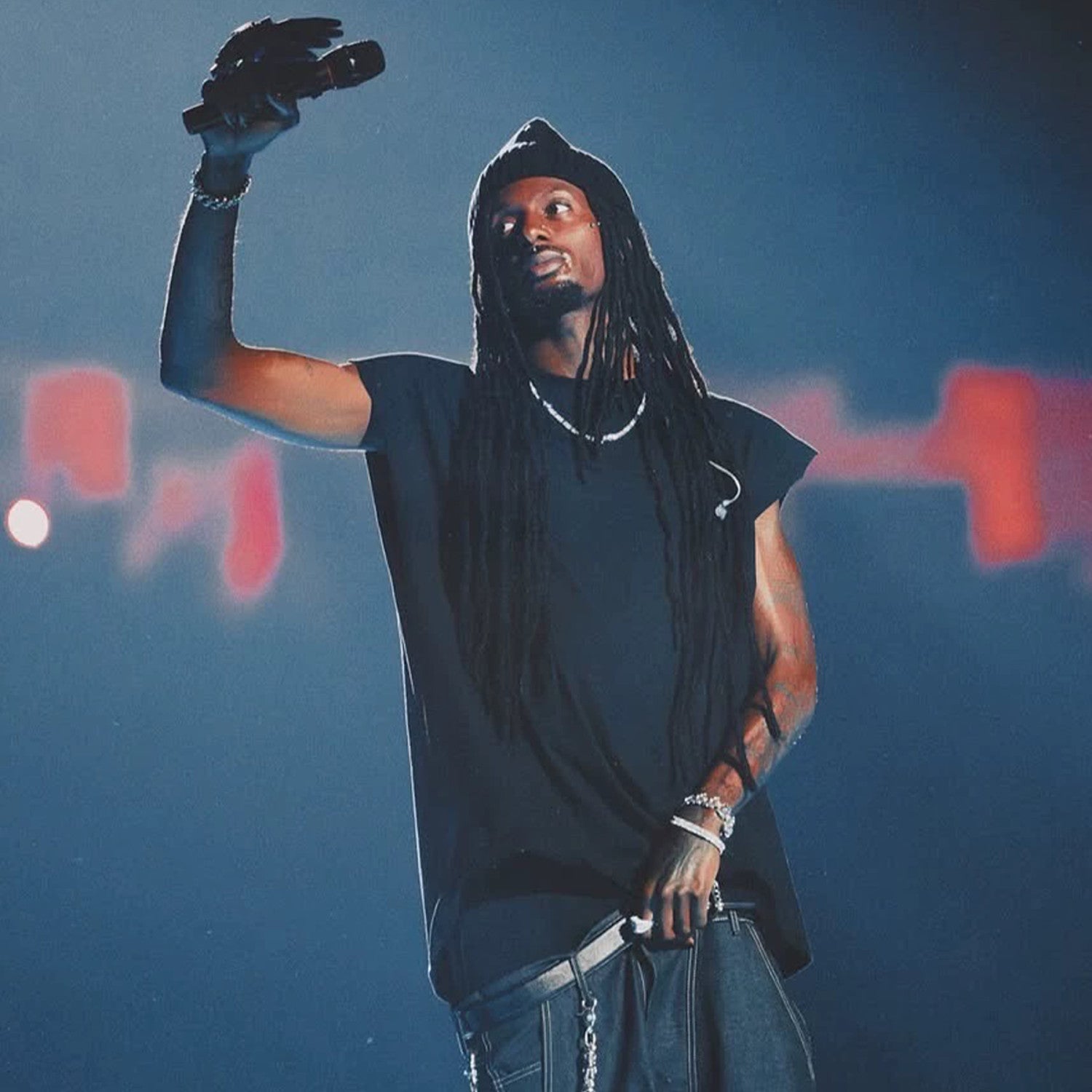 Opium Yvl Style Playboicarti Black Canvas os Fit Loose Solid Color Vest tee Men's Spring/Summer Fashion Trend High Street T-Shirt Ngvp #2411