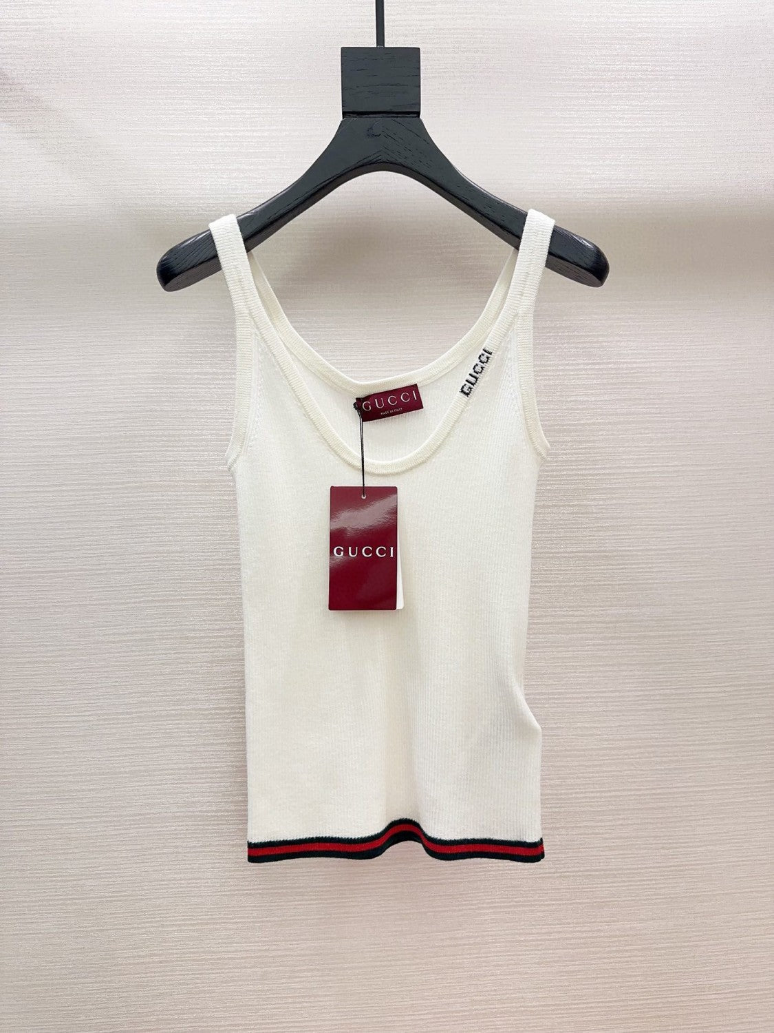Women's Summer Letter White Printed V-Neck Knit Sleeveless Tank Top T-shirt #72442