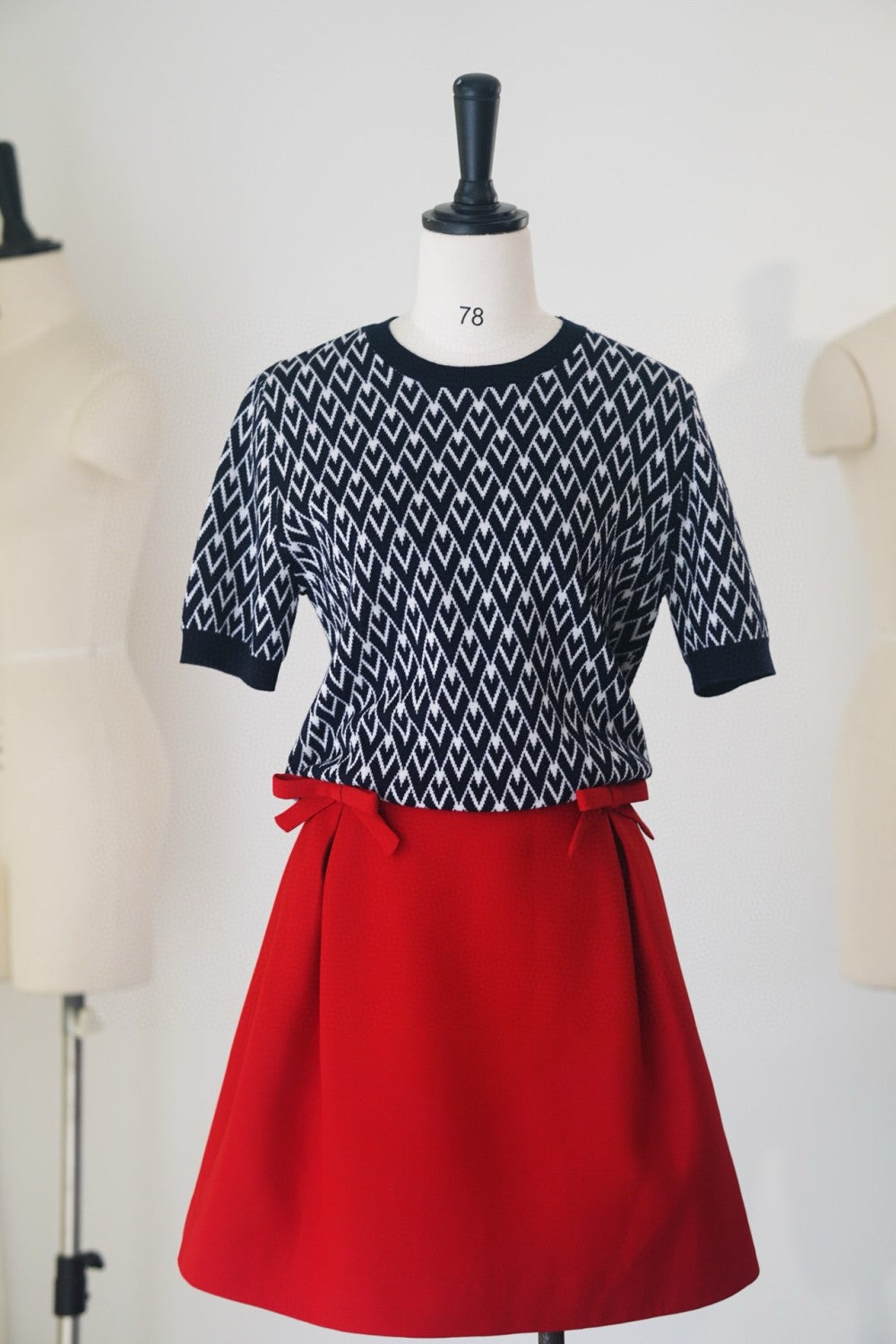 Women's Summer Letter Appliqud Knit Round Neck Short Sleeve T-Shirt #73937