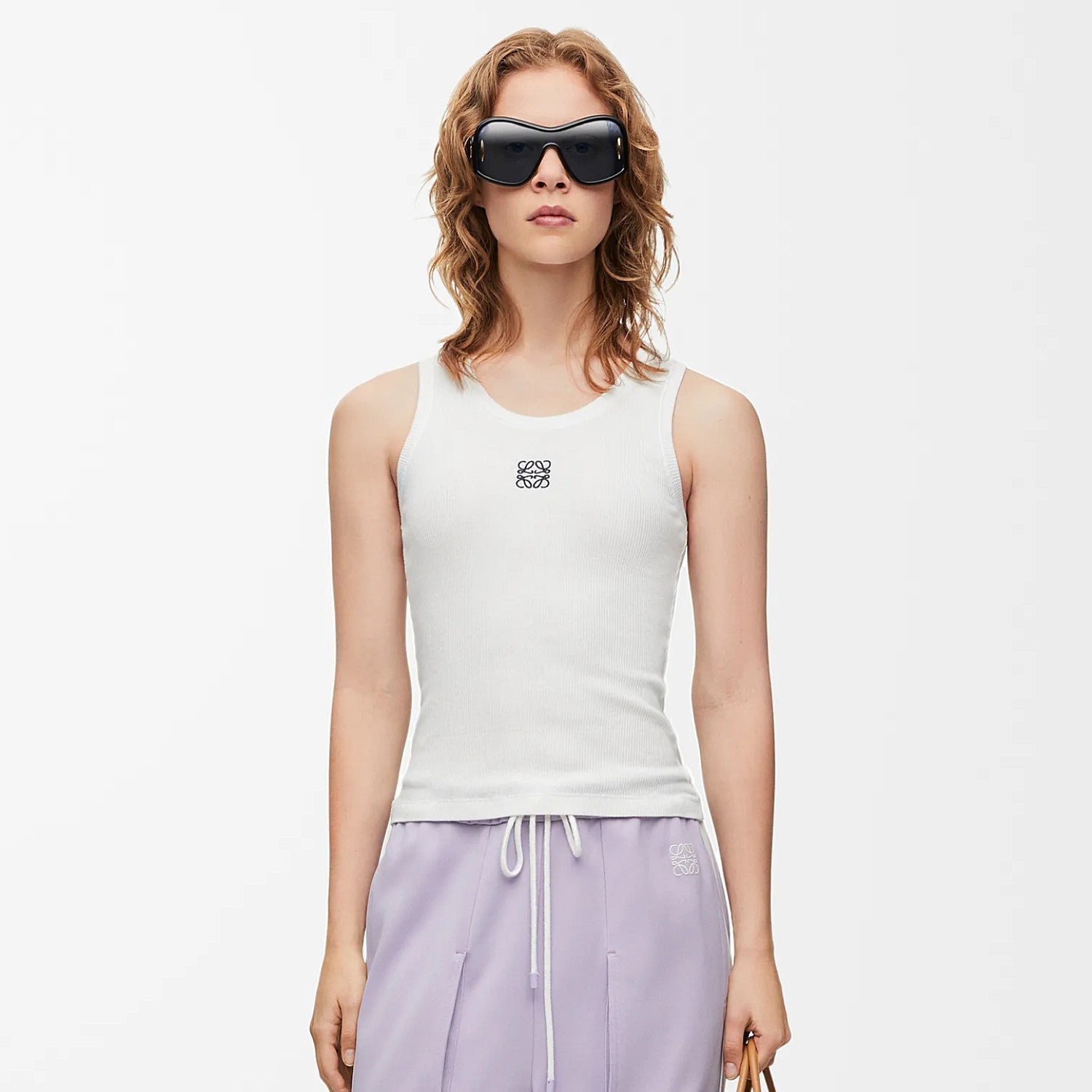 Women's Summer Solid Color Embroidered Logo Sleeveless Camisole Tank Top Vest #75548