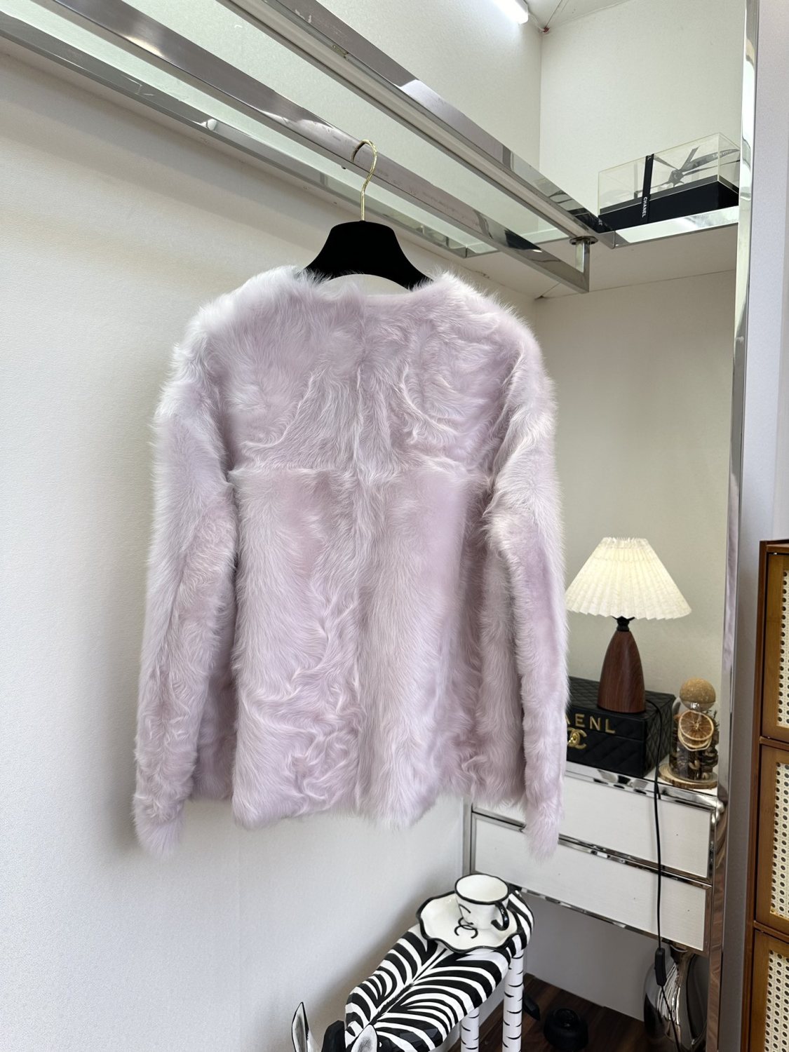 Women's 25 Fall/winter Short Fur Coat Women's Sheepskin And Fur One-piece Curly Coat Round Neck Pink Shearling High-end Luxury Jacket  #82163A