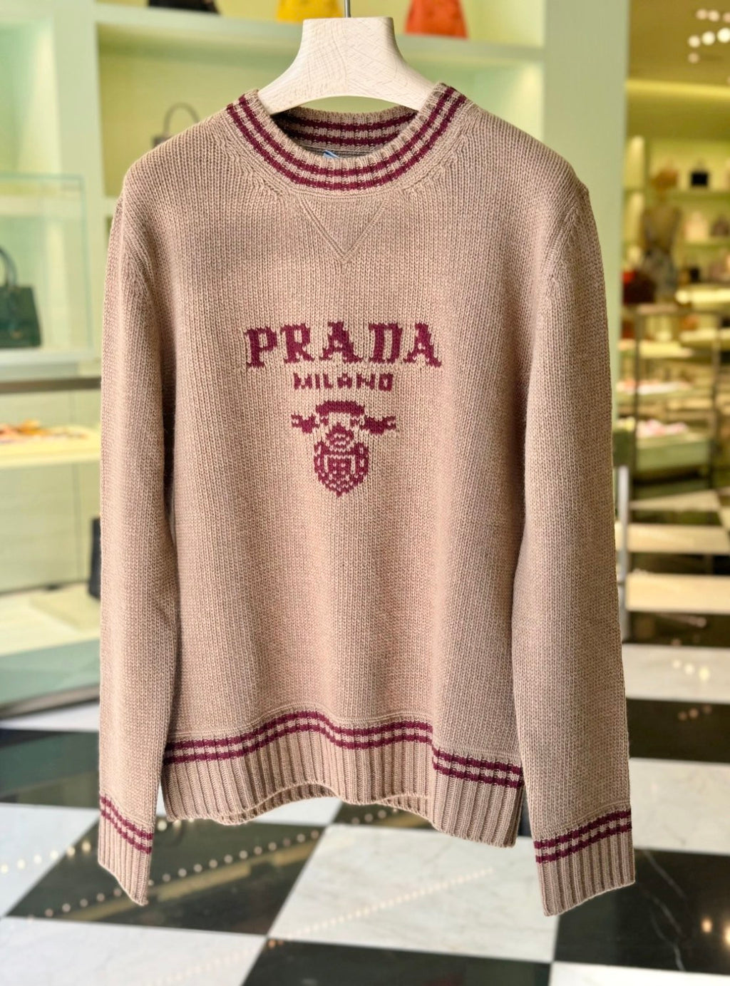 Women's Autumn and Winter Logo Letter Wool Round Neck Long Sleeve Sweater Pullover #73163