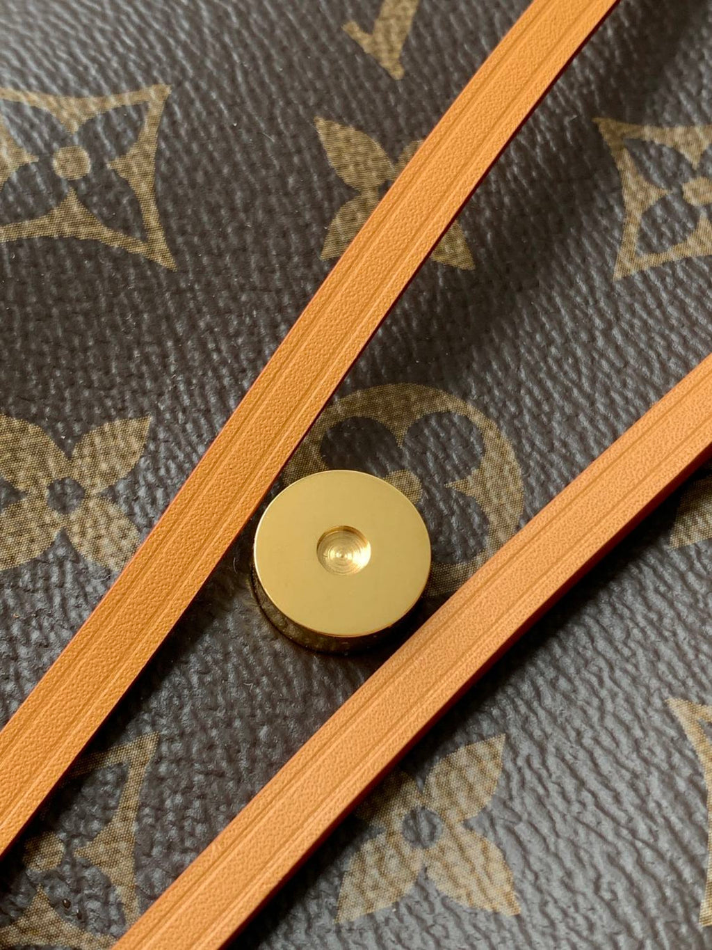 Montsouris Mini Women's Brown Letter Print Canvas and Leather Backpack Bag Bags #77525