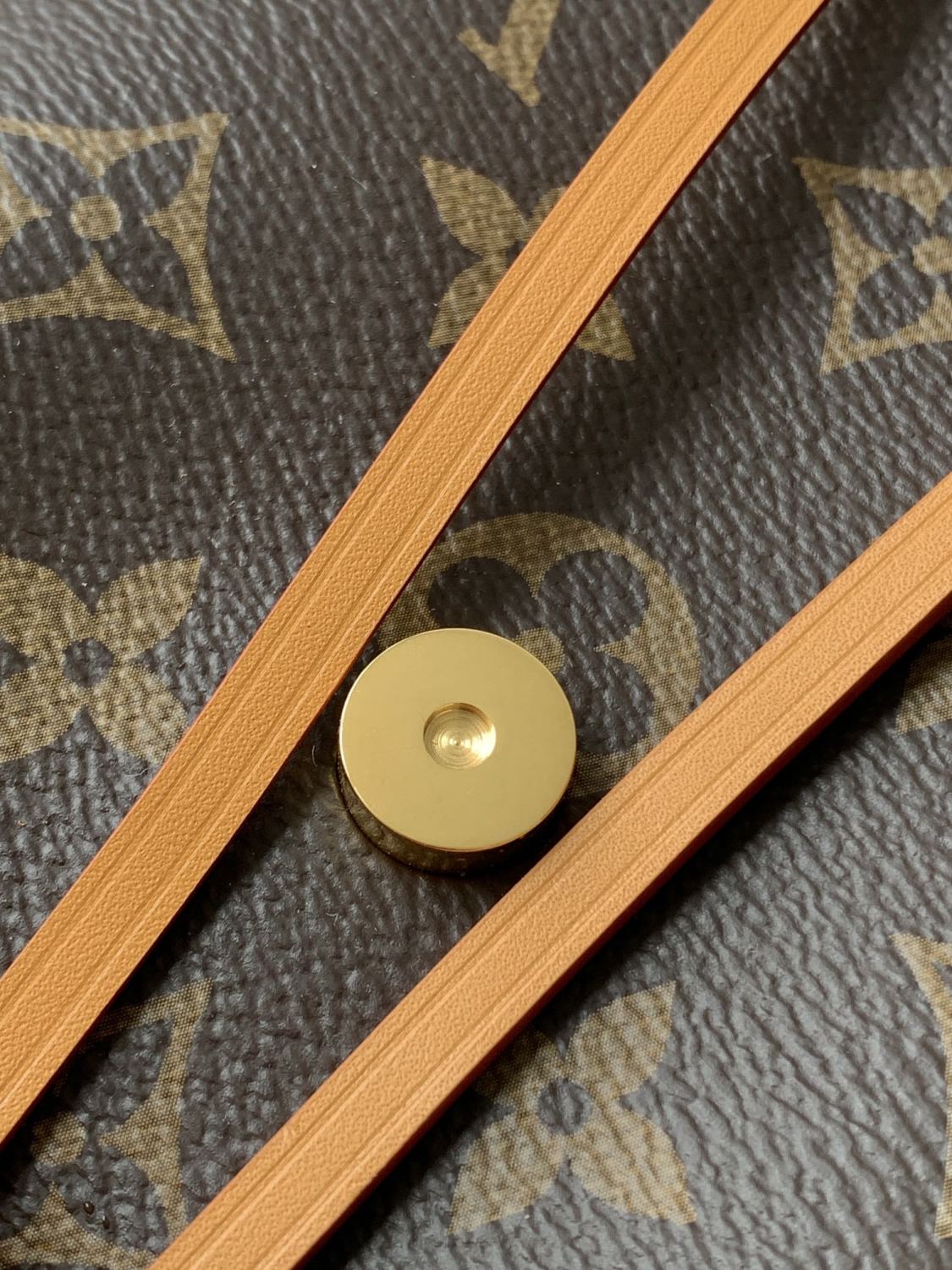 Montsouris Mini Women's Brown Letter Print Canvas and Leather Backpack Bag Bags #77525