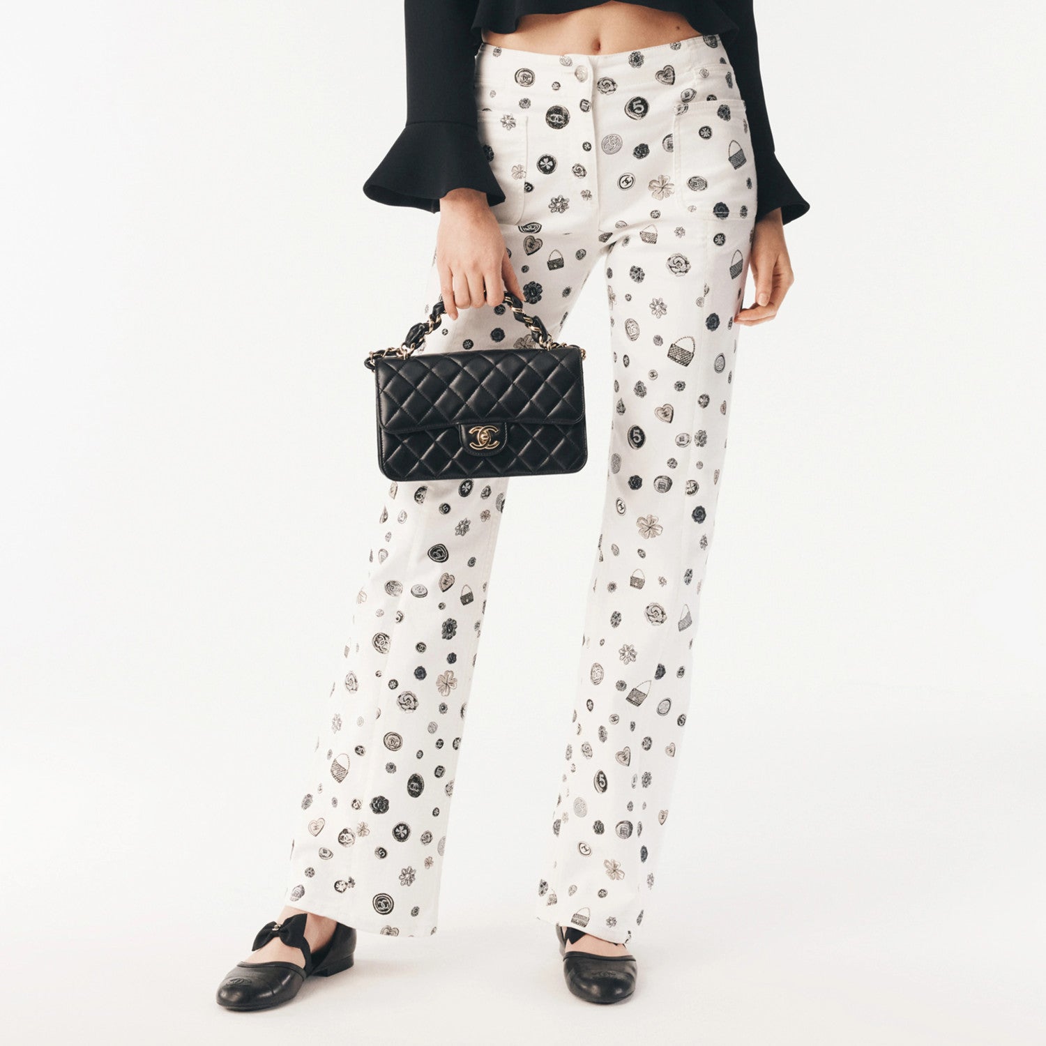 Women's Spring/Fall Fashion Casual Solid Color Classic Print Long Leg Denim Pants #78936