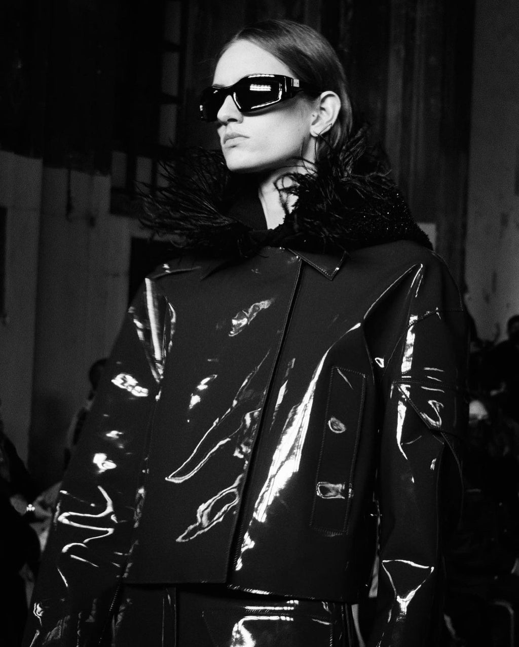 1017 Alyx 9sm Men's Fall And Winter Ostrich Hair Sweater Loose Zipper Hoodie Pure Black Jacket Rocky Same High Street Trend Casual Sweatshirt Ngvp #2467