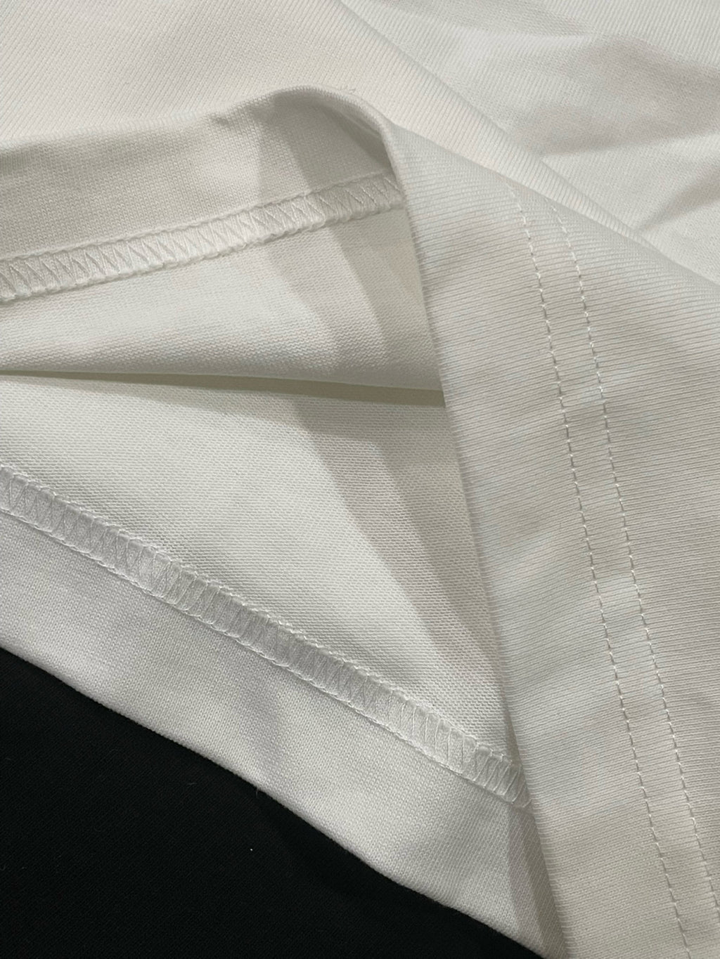 Men's Summer Black and White Cotton Round Neck Short Sleeve T-Shirt #97777