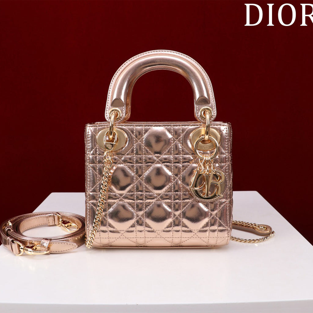 CD Lady Women's Solid Color Metal Pendant Removable Chain Shoulder Strap Wicker Pattern Sheepskin Leather Single Shoulder Crossbody Handbag Bag Bags #77461