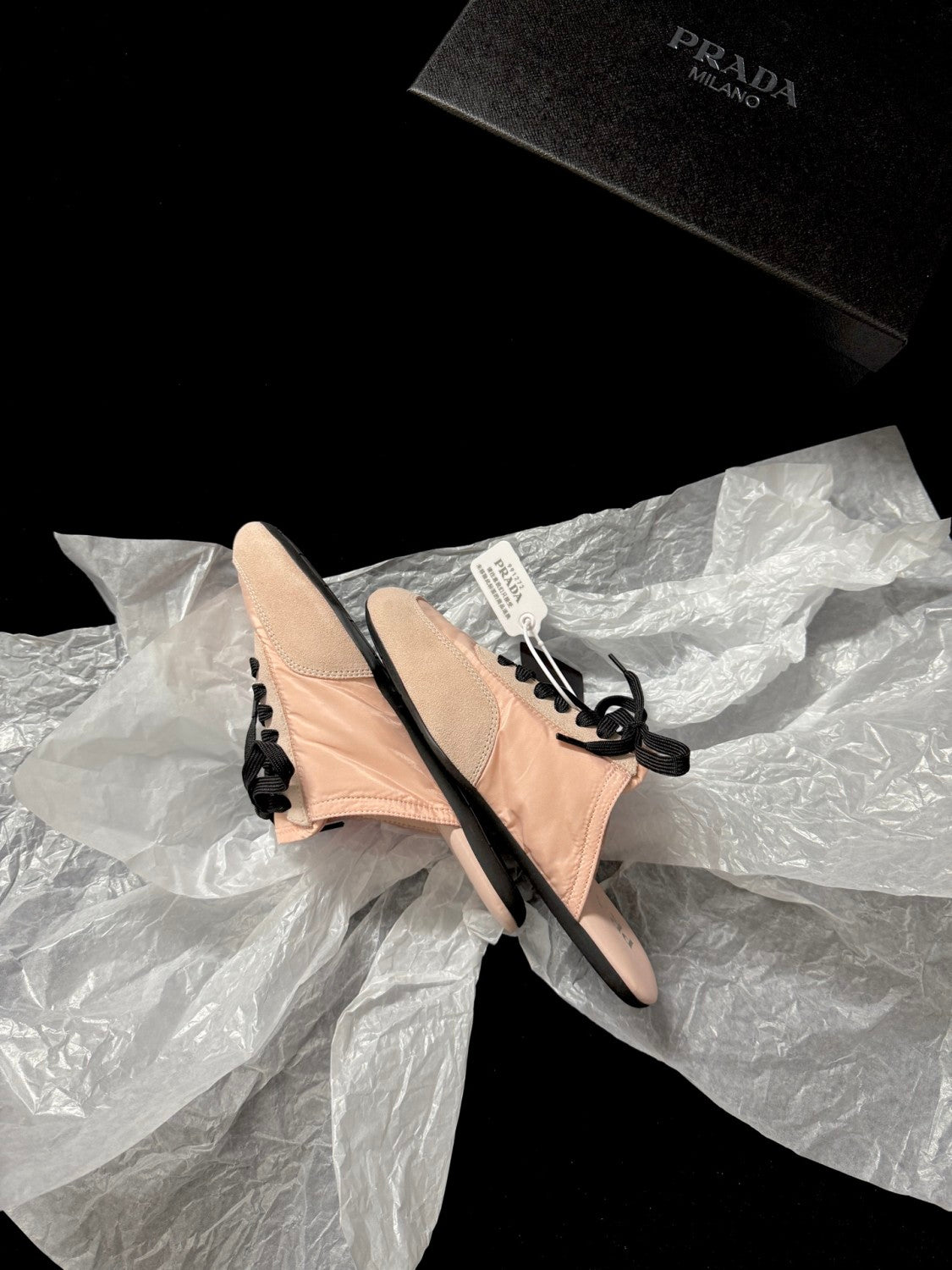 PR Women's Solid-color Nylon Fabric And Suede Low-top Lace-up Training Shoes #77761