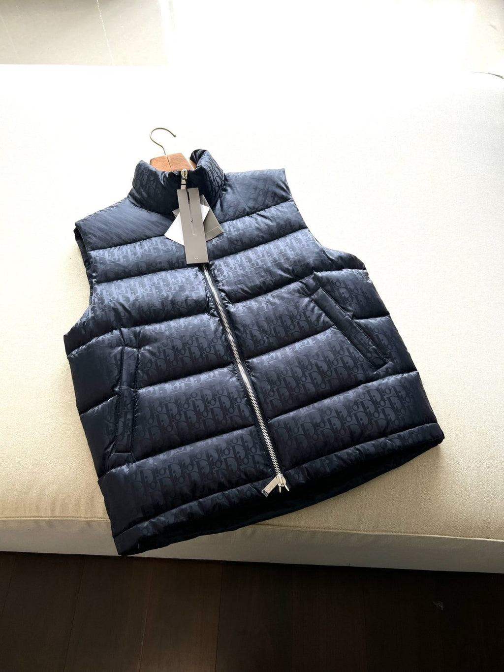 Oblique Sleeveless Down Jacket Zip Puffer Vest Men's Autumn And Winter Fashion Trend Sleeveless Warm Jacket #96497