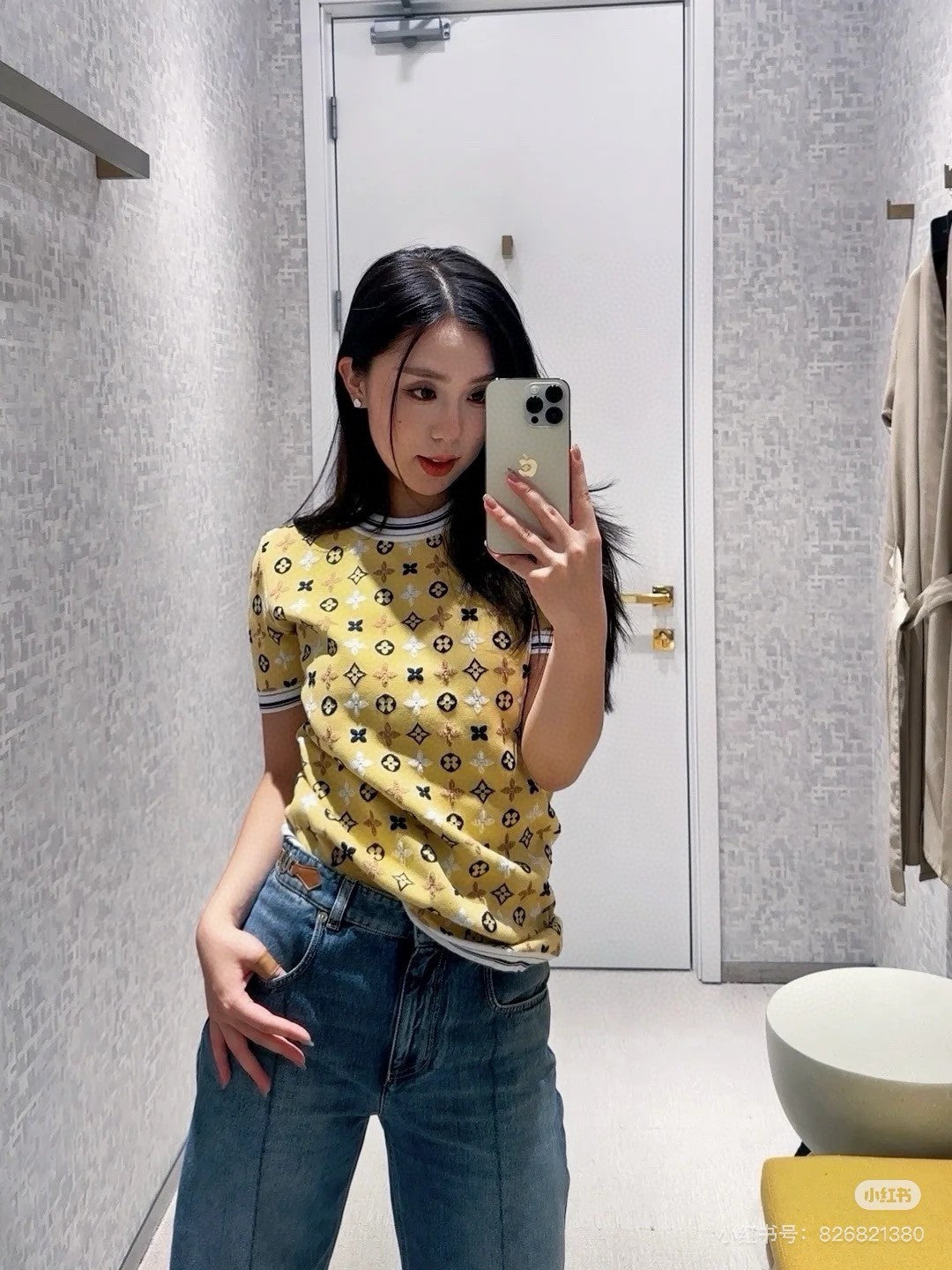 Women's Summer Solid Color Logo Printed Round Neck Single Breasted Long Sleeve Knit Jacket #72798