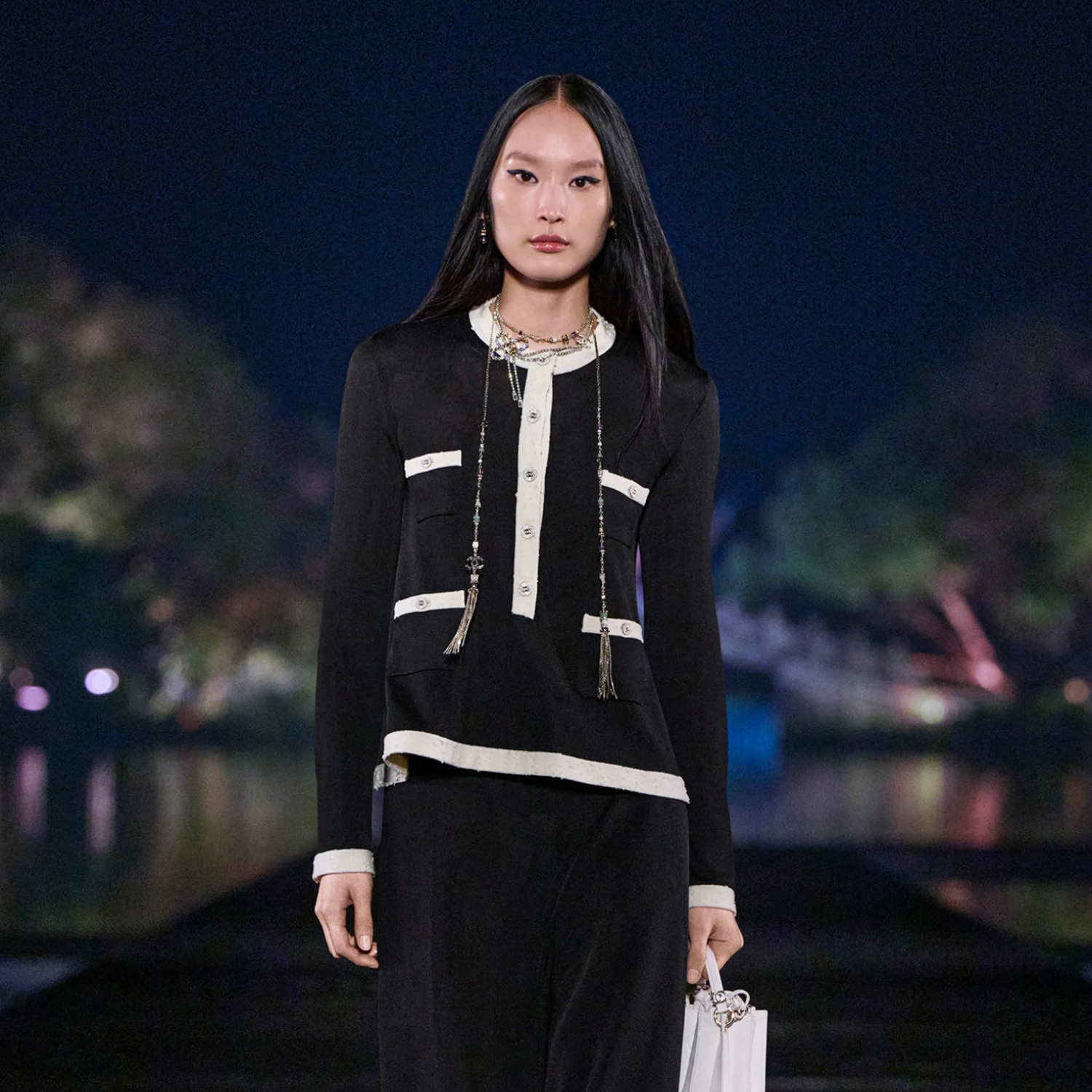 Women's Spring. Autumn. And Winter Color-Blocked Round Neck Single-Breasted Long-Sleeved Knitted Sweater Pullover Ngvp #2156