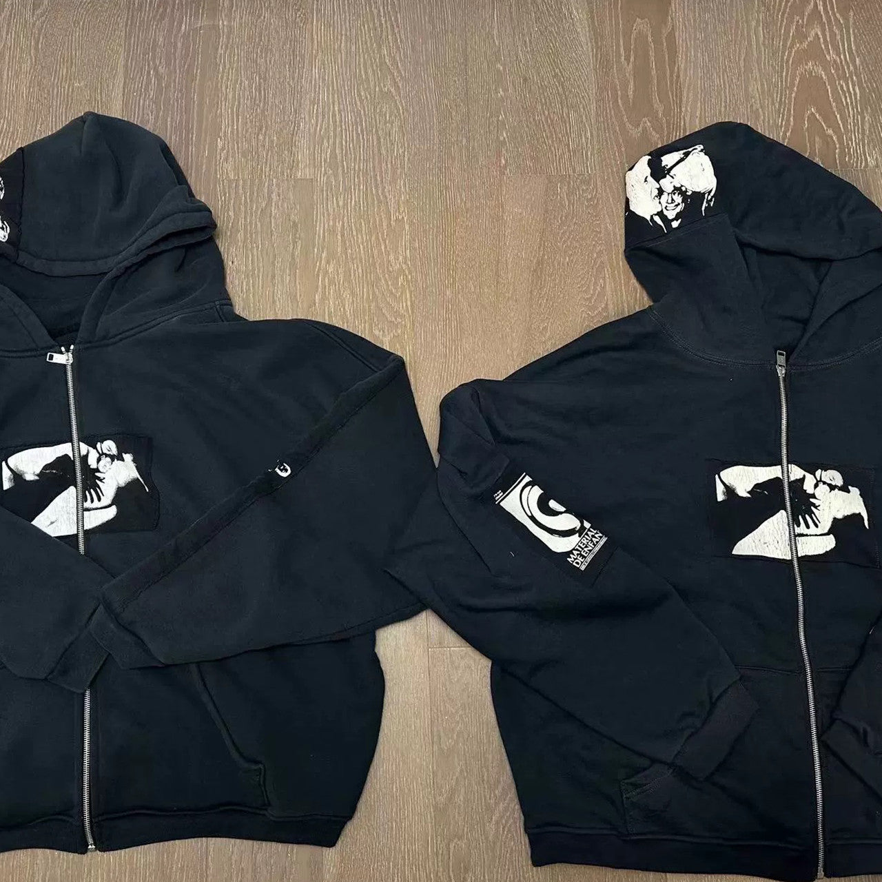 Enfants Riches Deprimes   Men's Spring And Autumn Hooded Pattern Letter Casual Fashion Trend Black Pullover SweatshirtNgvp #7777