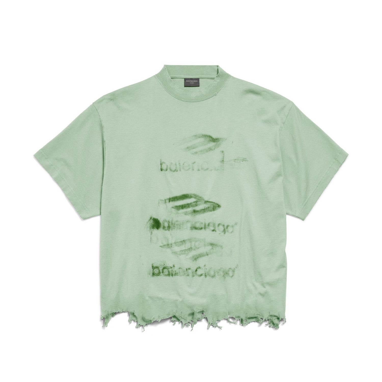 Women's Summer Solid Color Cotton Graffiti Printed Brushed Regular Fit Round Neck Short Sleeve T-Shirt #75421