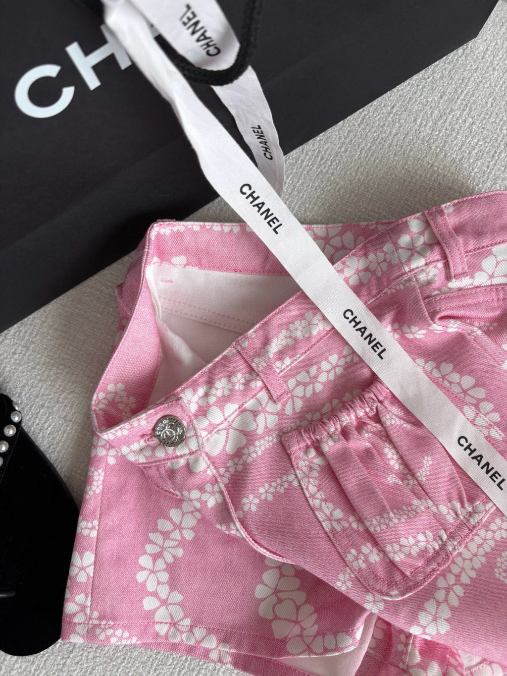 Women's Summer CoCo Beach Print Cotton Solid Color Denim Shorts #77684