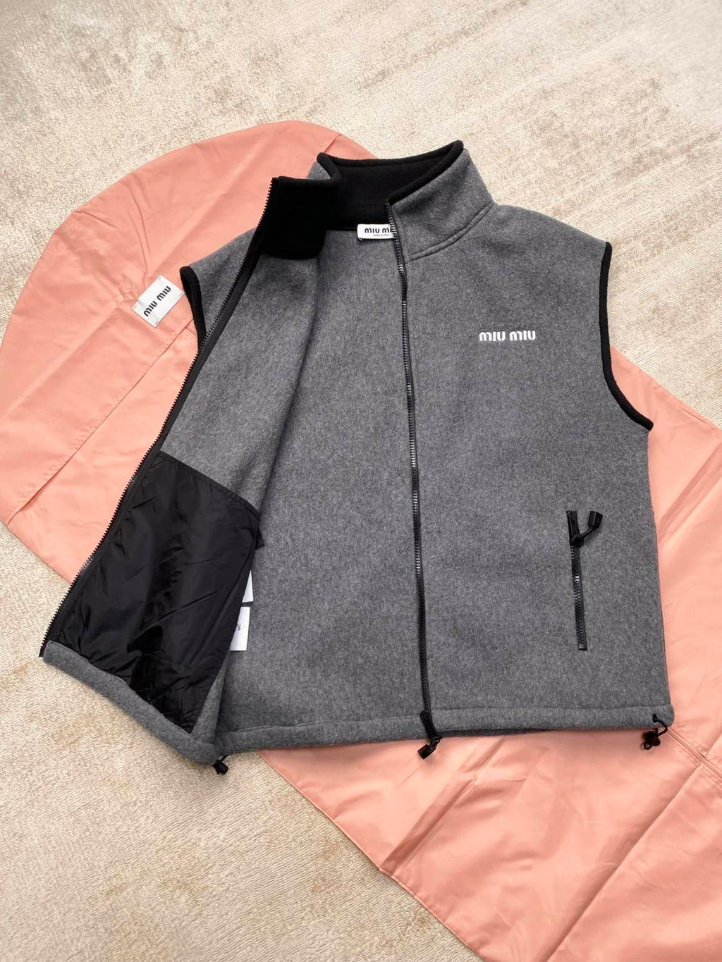 Men's And Women's Spring And Fall Suede Stand-up Collar Zipper Sleeveless Vest Jacket #73174