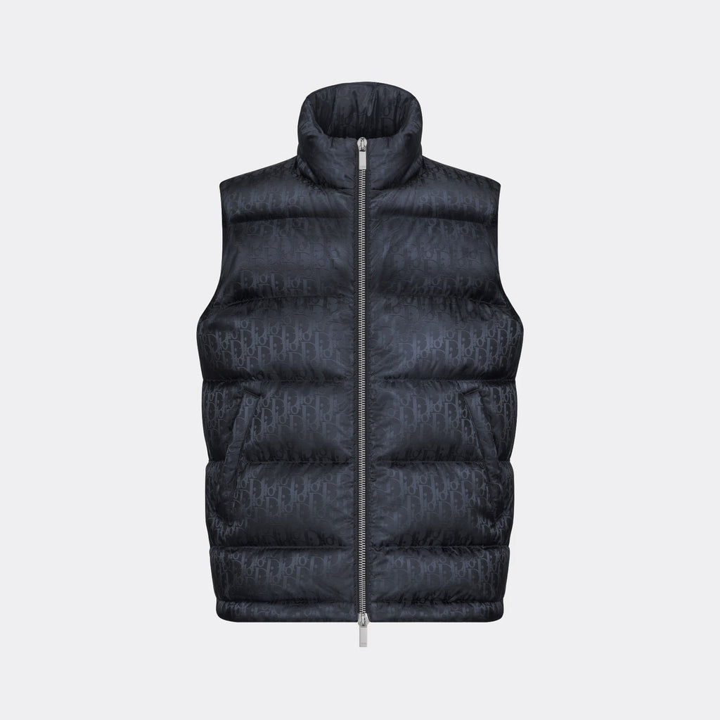 Oblique Sleeveless Down Jacket Zip Puffer Vest Men's Autumn And Winter Fashion Trend Sleeveless Warm Jacket #96497