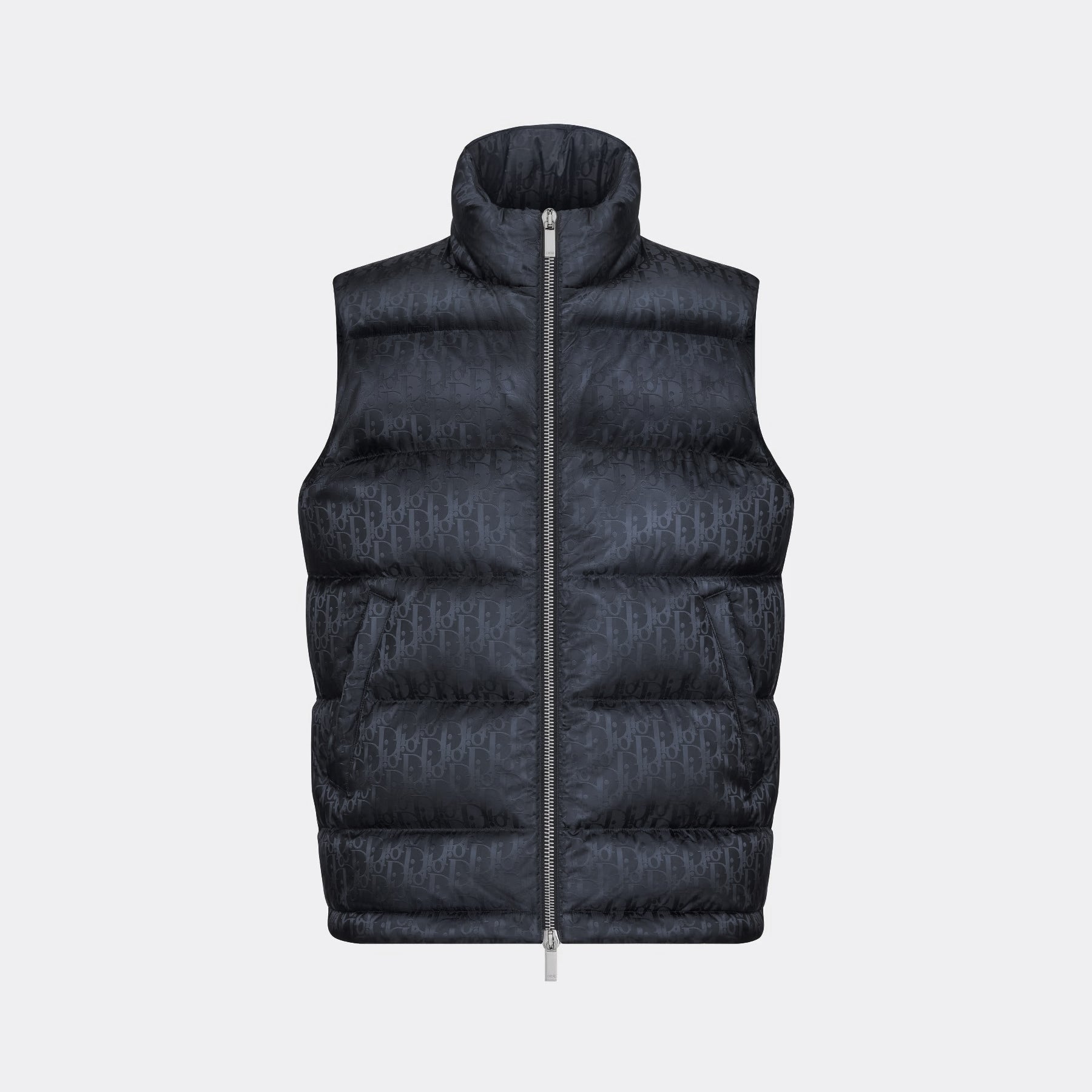 Oblique Sleeveless Down Jacket Zip Puffer Vest Men's Autumn And Winter Fashion Trend Sleeveless Warm Jacket #96497