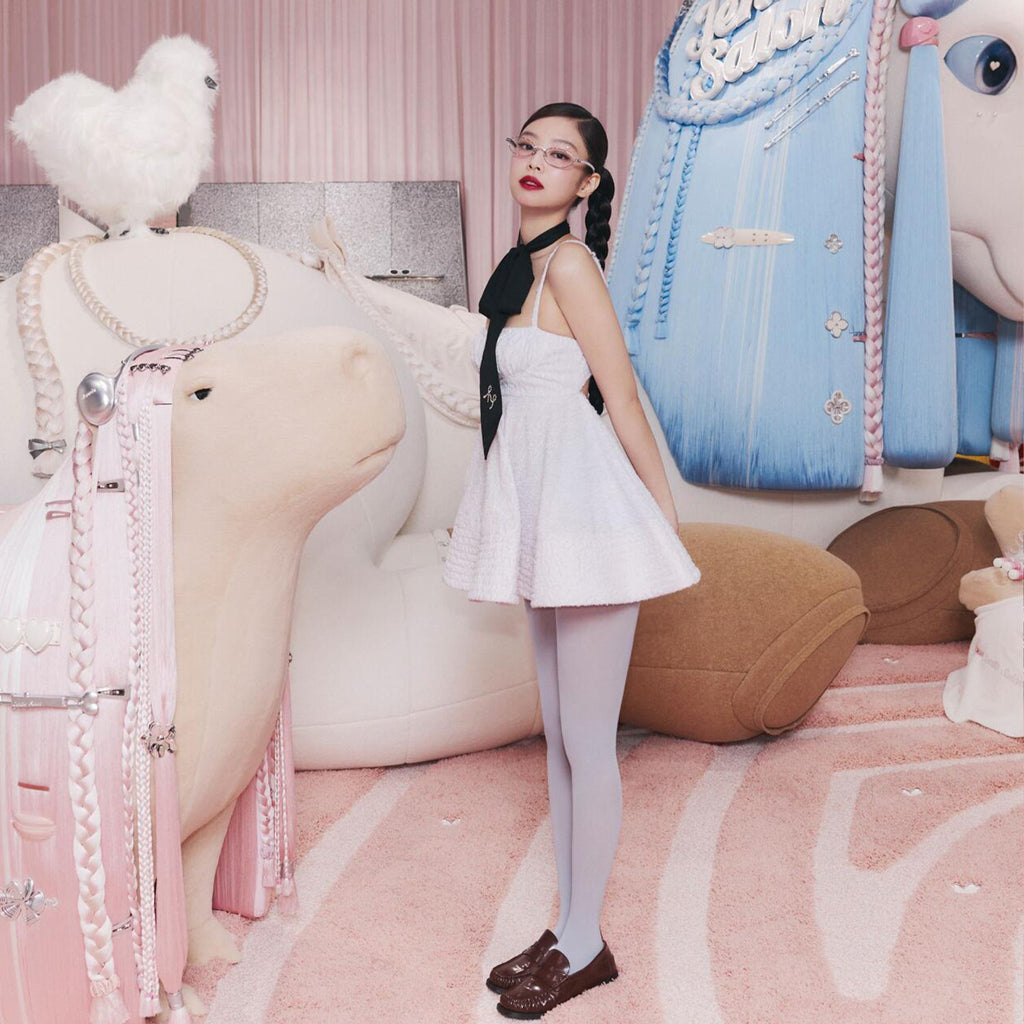 Gentle Monster Jennie - Barrette 02 Women's Fashion Jentle Salon Collection Sunglasses Oval Silver Diamond Metal Frame Trendy Eyewear Glasses  Accessories Ngvp #9242