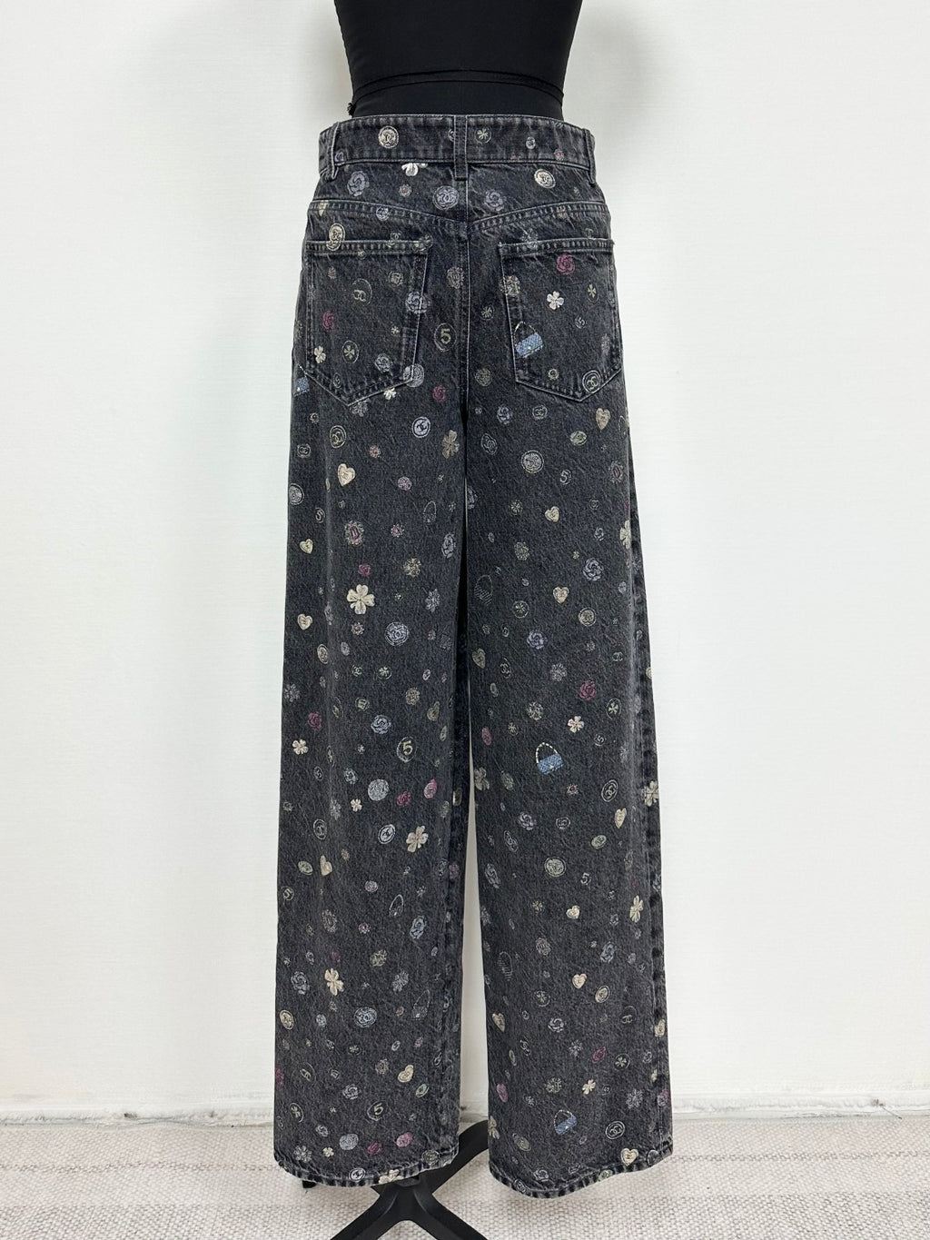 Women's Spring/Fall Fashion Casual Patterned Print Straight-Leg Relaxed Fit Jeans Pants #78615