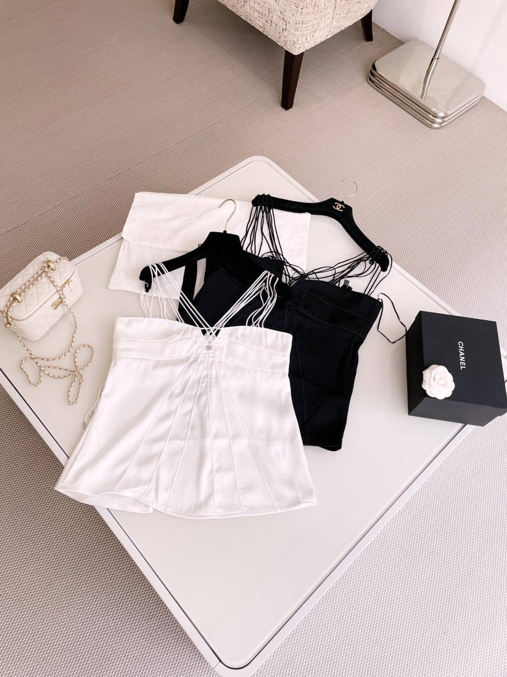 Women's Summer Solid Color Silhouette Strappy Camisole Tank Top #72354