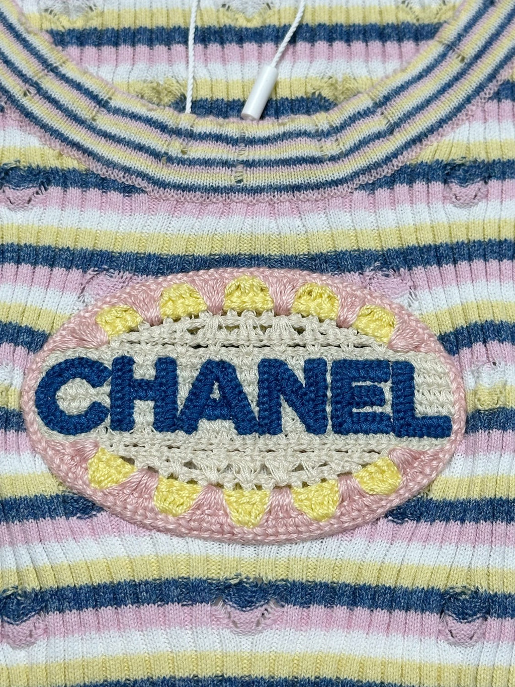 Women's Spring/Summer Letter Printed Striped Round Neck Short Sleeve Knit Sweater T-Shirt #75782