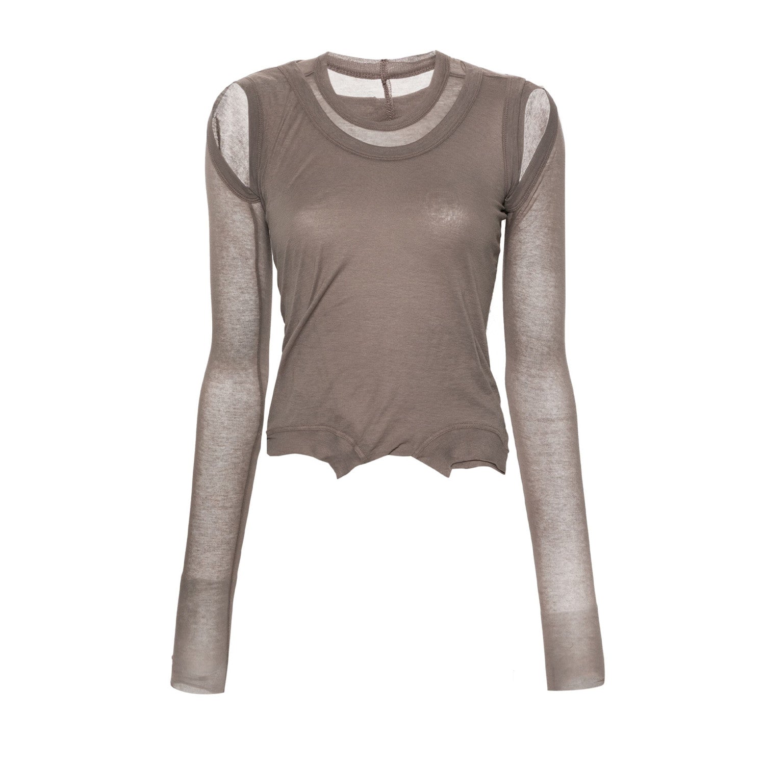 Women's Spring. Summer And Autumn Solid Color Layered Style Cotton Round Neck Pullover Long Sleeve Straight T-Shirt Ngvp #9174