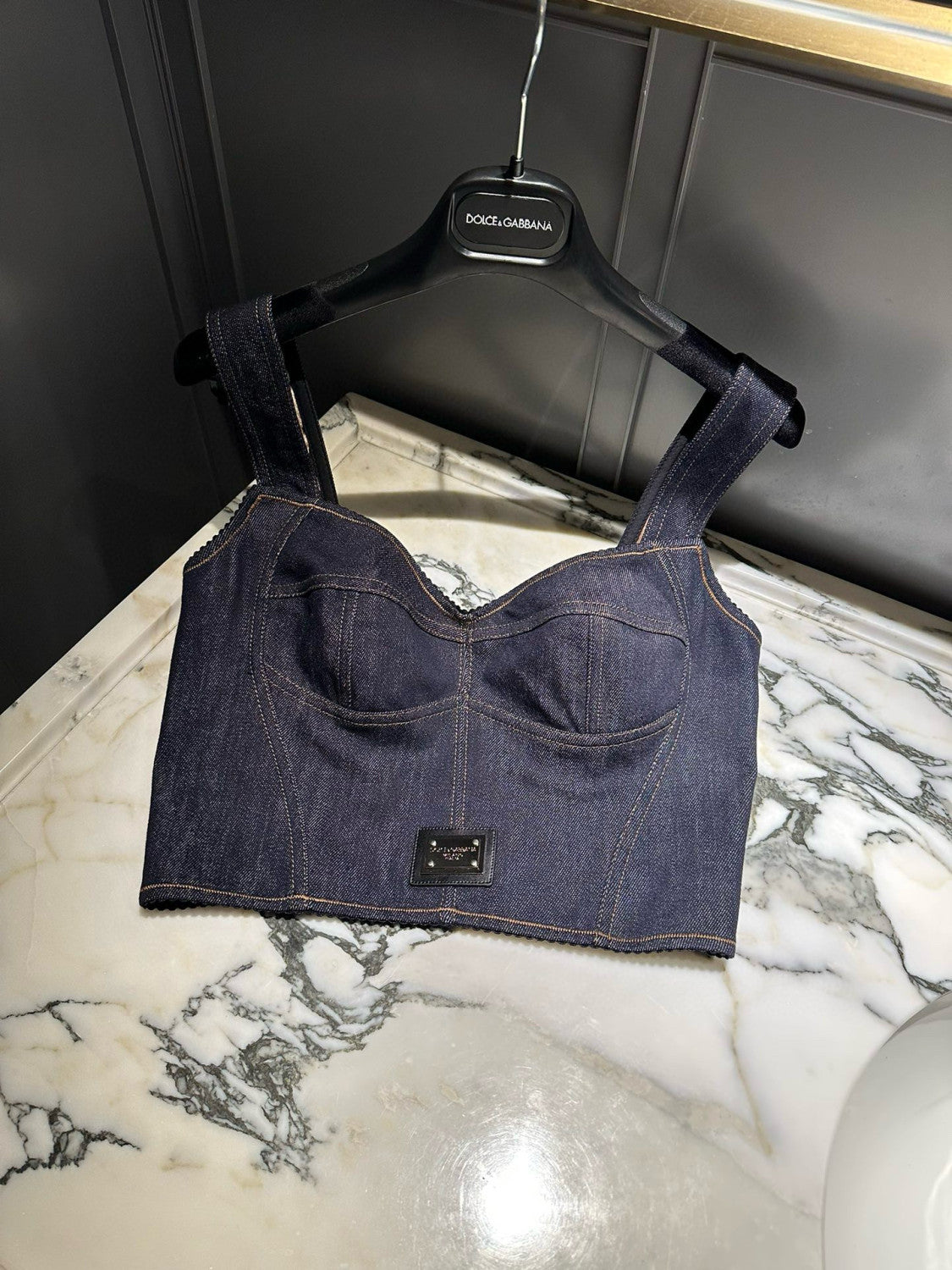 Women's Solid Colour Vest Washed Denim Bra Style Suspender Jacket Lined Leopard Printed #76862