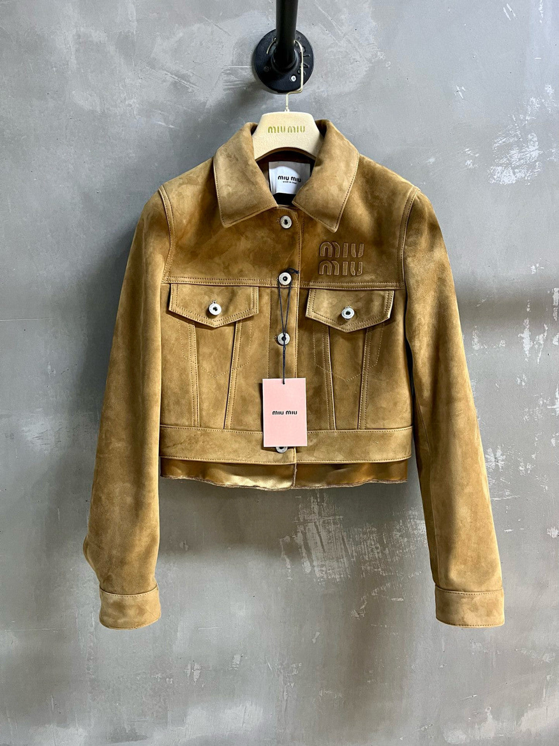 Women's Autumn and Winter Brown Letter Printed Lapel Single Breasted Short Long Sleeve Jacket #98964