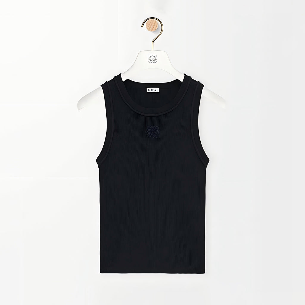 Women's Stretch Viscose Anagram Knitted Ribbed Soft Tank Top vest #194291