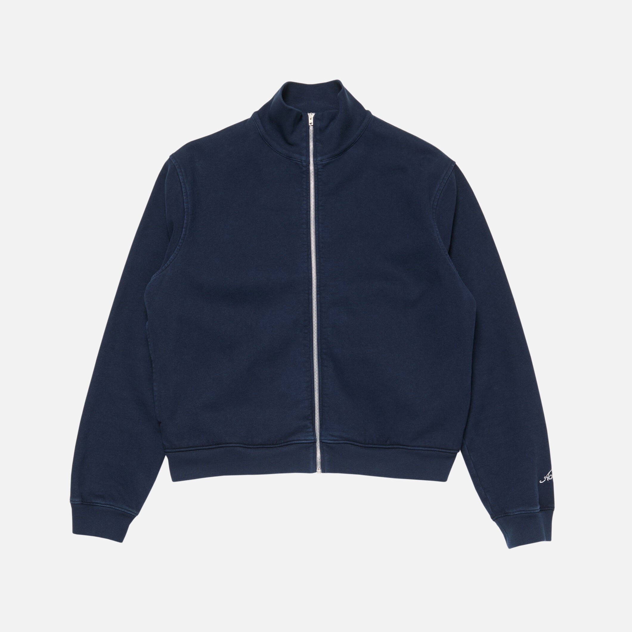 Women's And Men's Spring/fall Fashion Casual Solid Color Minimalist Logo Letter Embroidery Zipper Long Sleeve Sweatshirt Jacket #78317