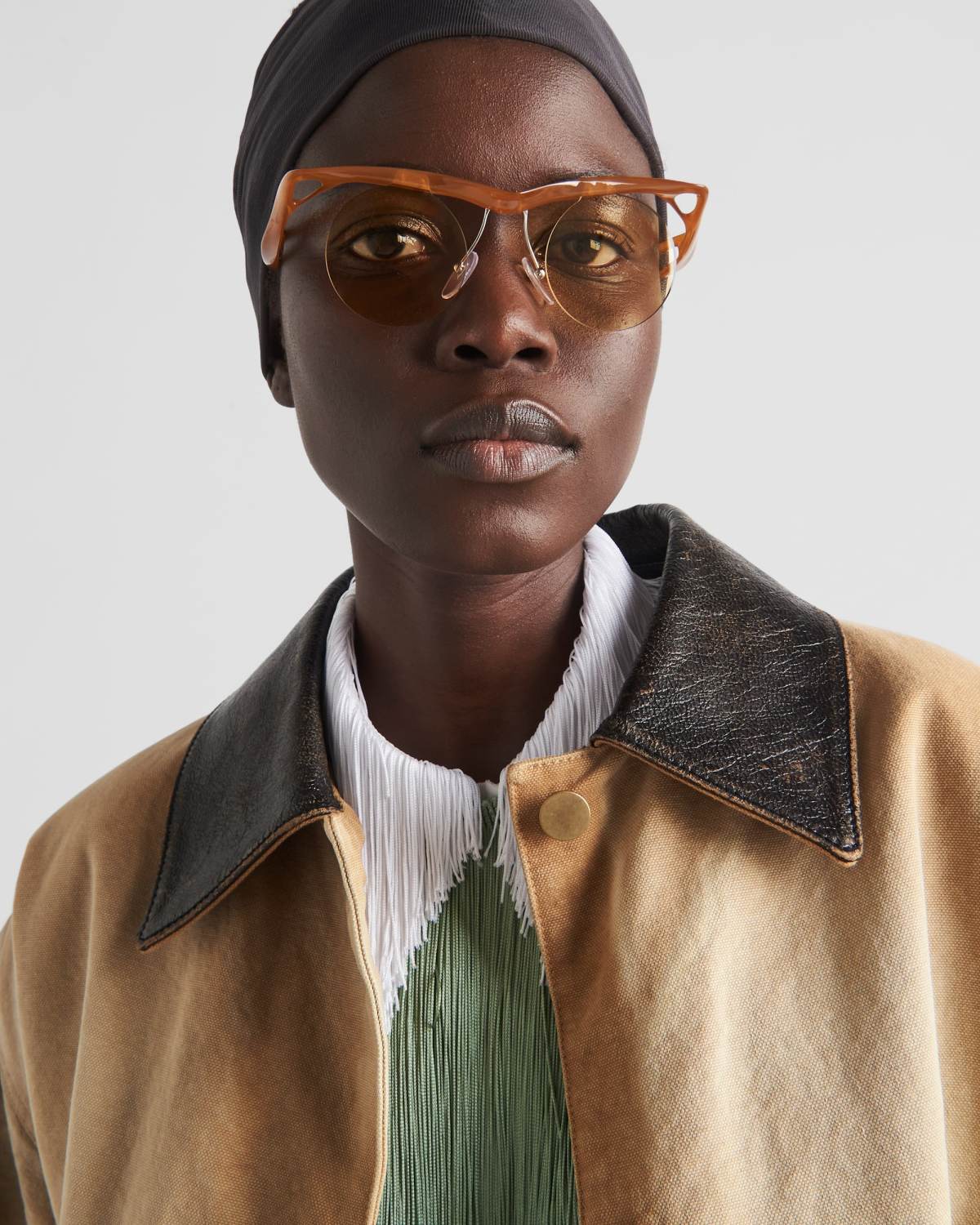 Women's Men's Vintage Gradient Fashion Canvas Cotton Jacket Single Breasted Leather Collar Casual Jacket Ngvp #8945