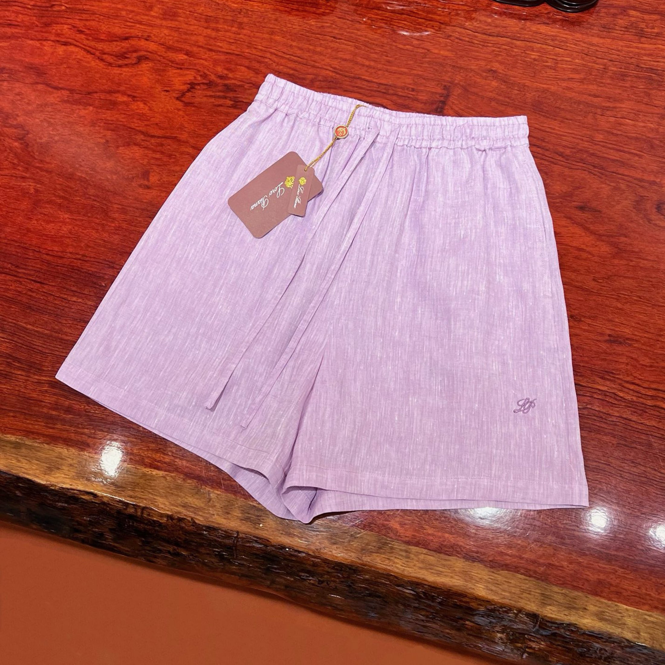 Angelo Women's Bermuda Large Shorts Spring And Summer Pure Colour Fashion Temperament Linen Elastic Waist Drawstring Shorts Pants Ngvp #1612