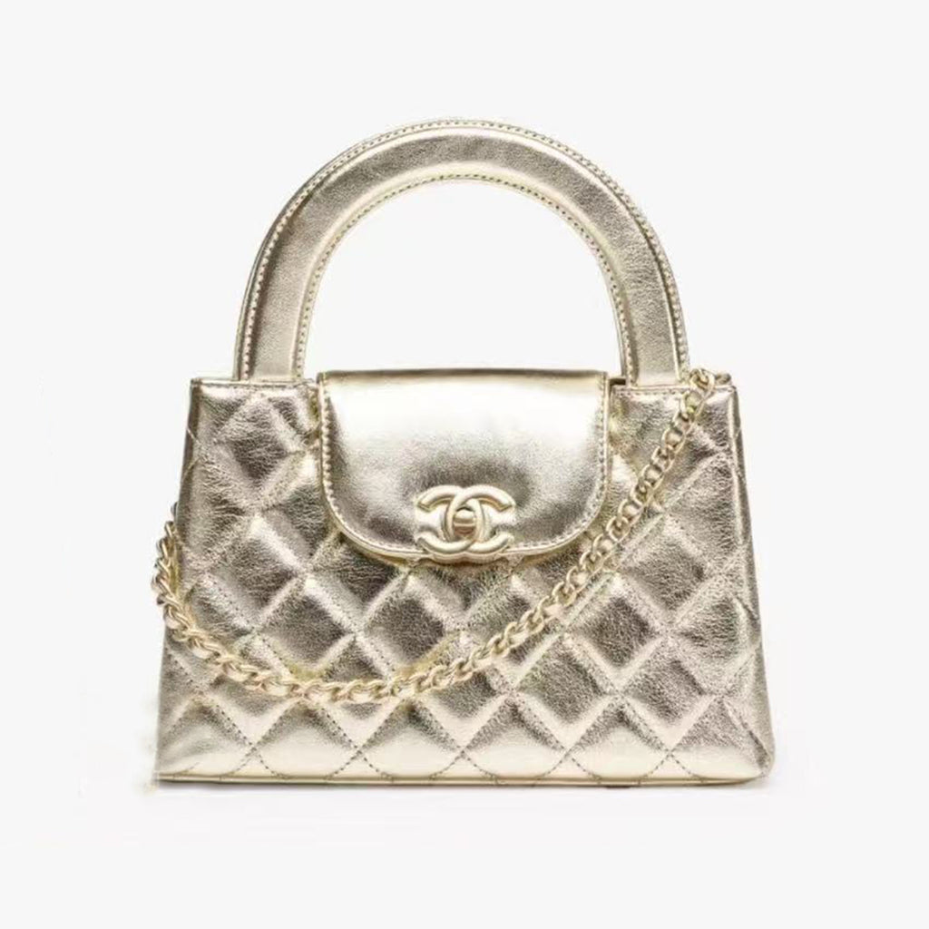 25p Century Vintage Collection Kelly Clutch With Flap Elegant Metal Chain Shoulder Bag Bgas #82165A