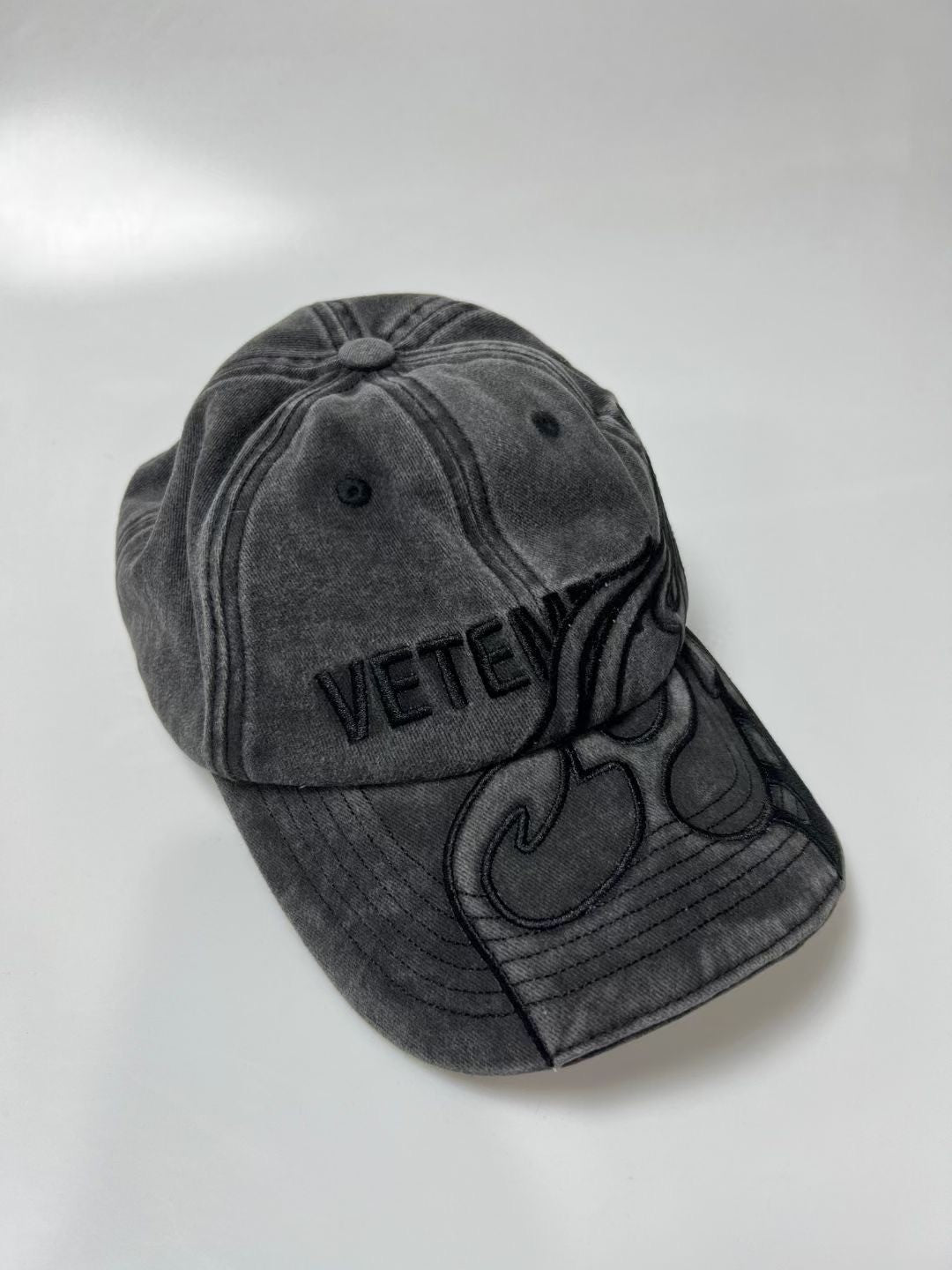 Vetements Men's Women's Spring And Autumn Flame Logo Pattern Cotton Baseball Cap Casual Gray Duck Tongue Hat Ngvp #9323