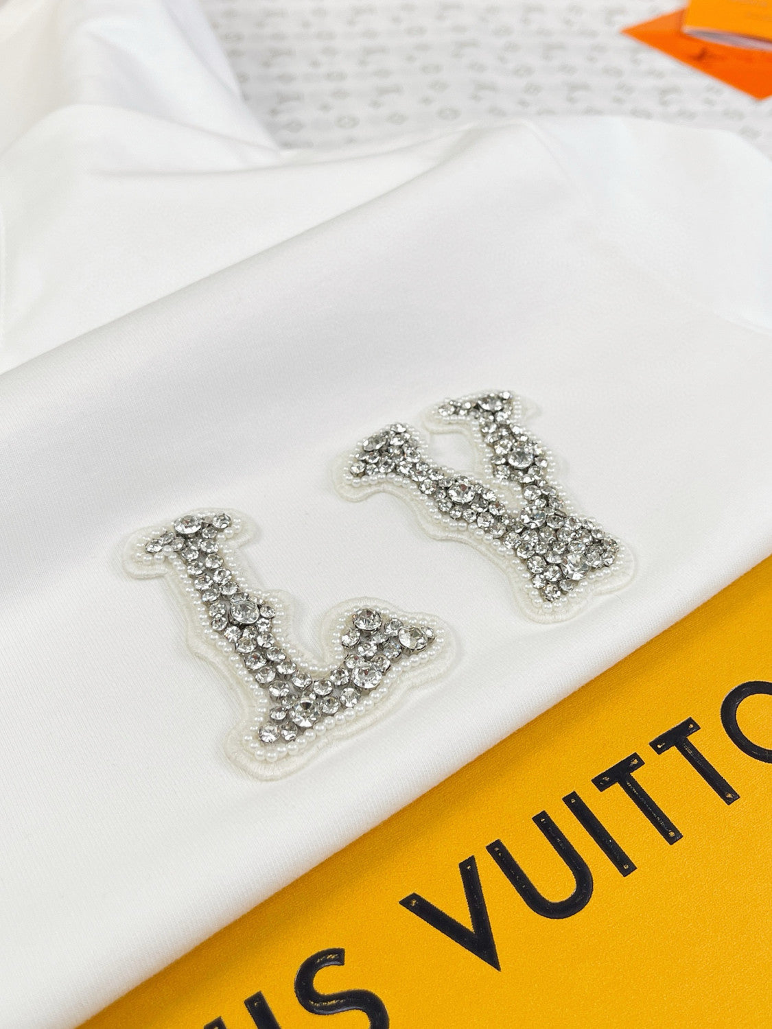 Men's And Women's Summer Embroidered Rhinestone Logo Round Neck Cotton Short Sleeve T-shirt #98561