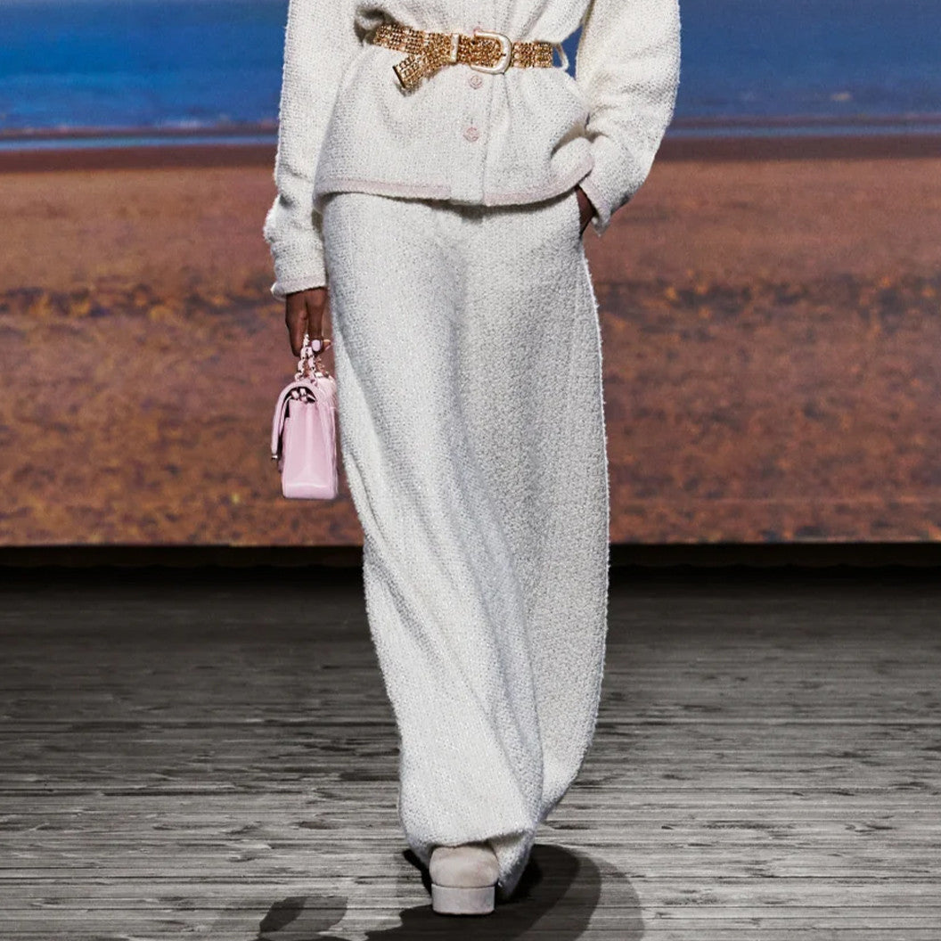 Women's Autumn And Winter Cashmere Tweed Casual Fit Solid Color Pants Ngvp #9616