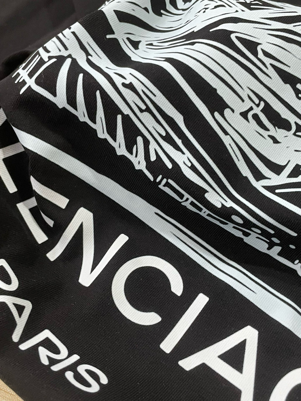 Men's Summer Shoes Printed Graphic Black and White Cotton Short Sleeve T-Shirt #97778