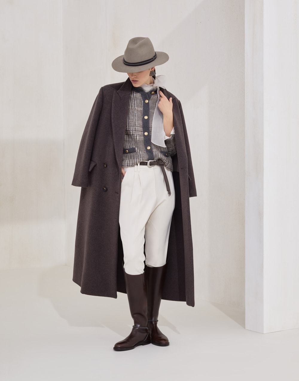 BC Women's Spring/summer Collection Loose-fit Casual Shirt With Bow Tie Structured Silk Blouse Flowing Ties And Beaded Embellishments #194480