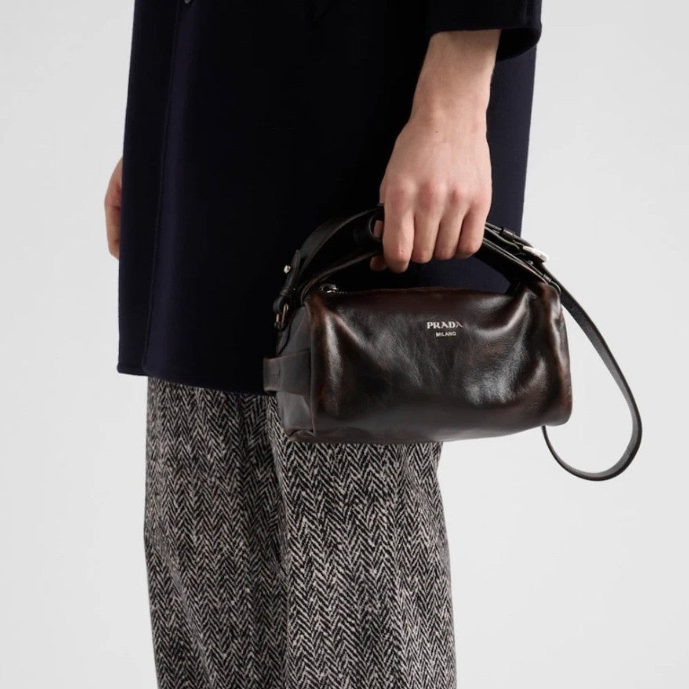 runway collection Cylinder bag Leather Shoulder Bags  #193912